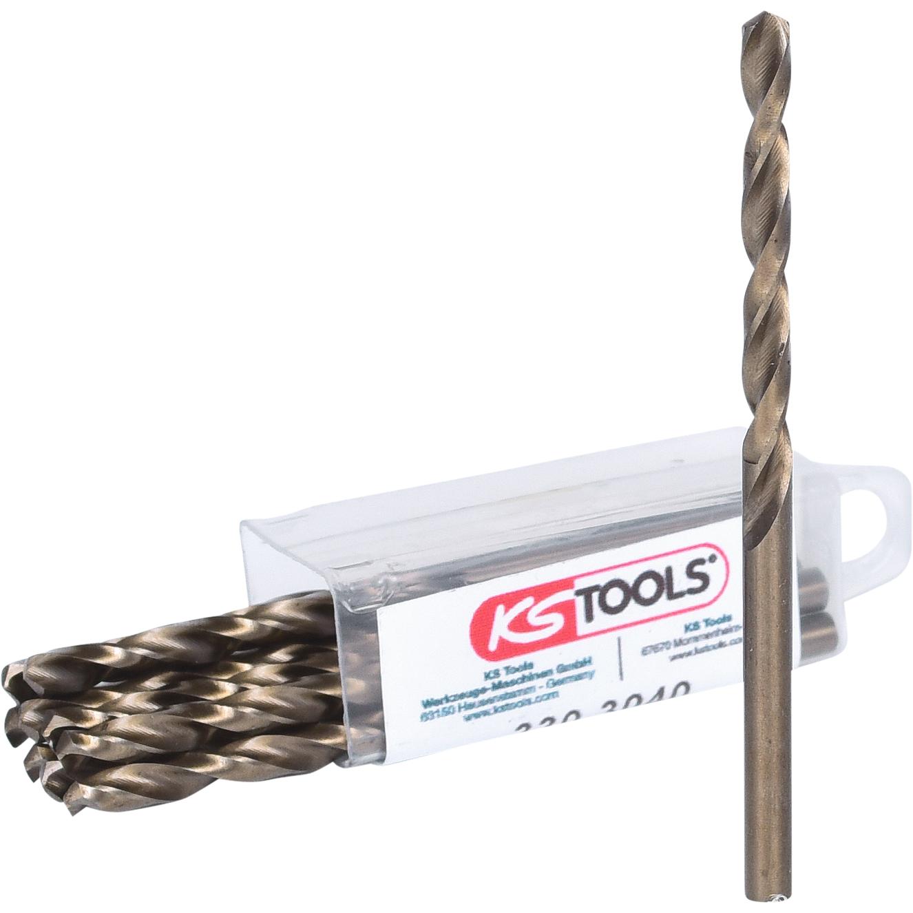 KS Tools HSS-G Co 5 Spiralbohrer, 4mm, 10er Pack-1 Hauptbild