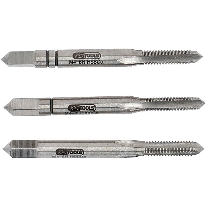 KS Tools HSS CO Handgewindebohrer-Satz M, M3x0,5, 3-tlg-1 Hauptbild