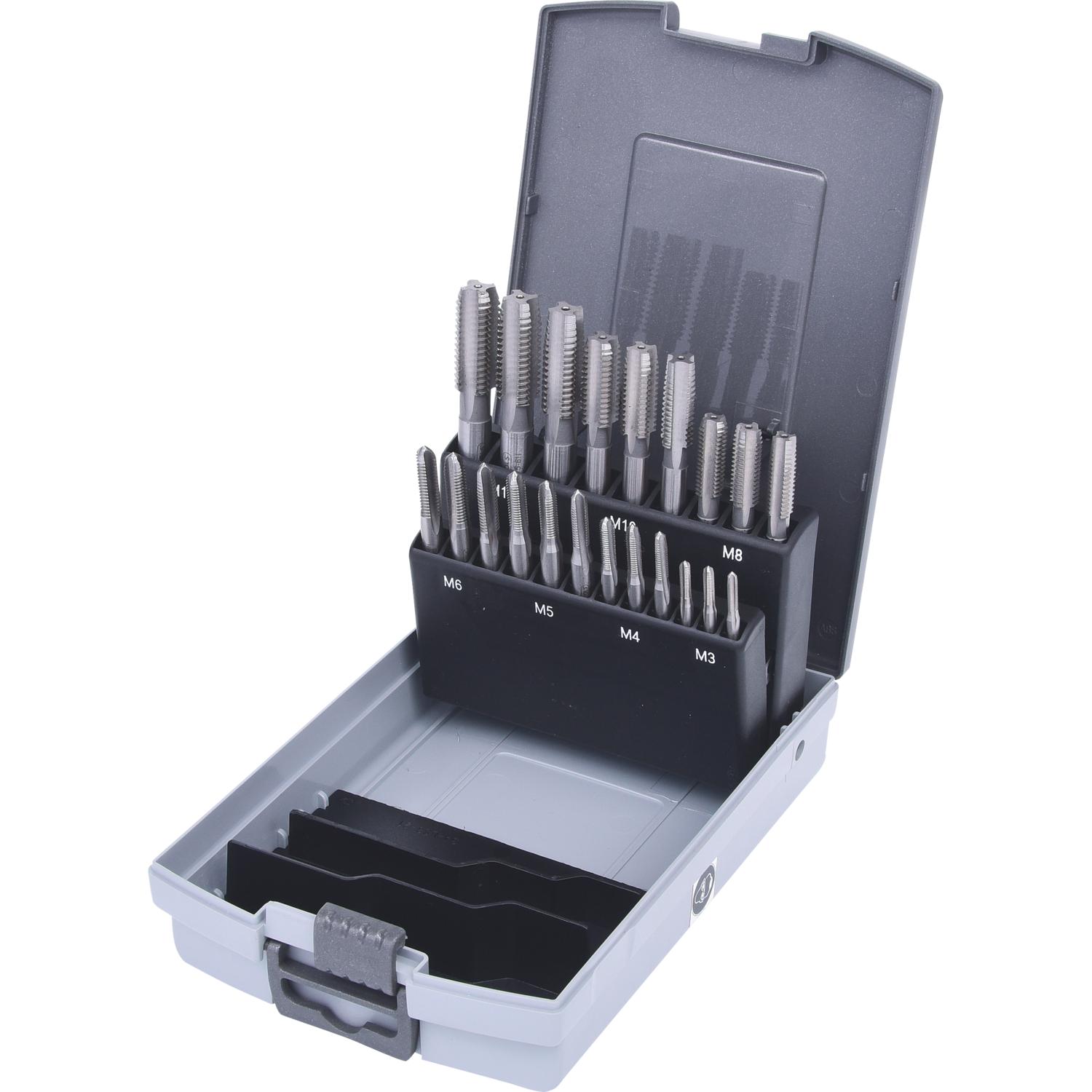 KS Tools HSS CO Handgewindebohrer-Satz M, Kunststoffkassette 21-tlgM3-M12-2 Hauptbild