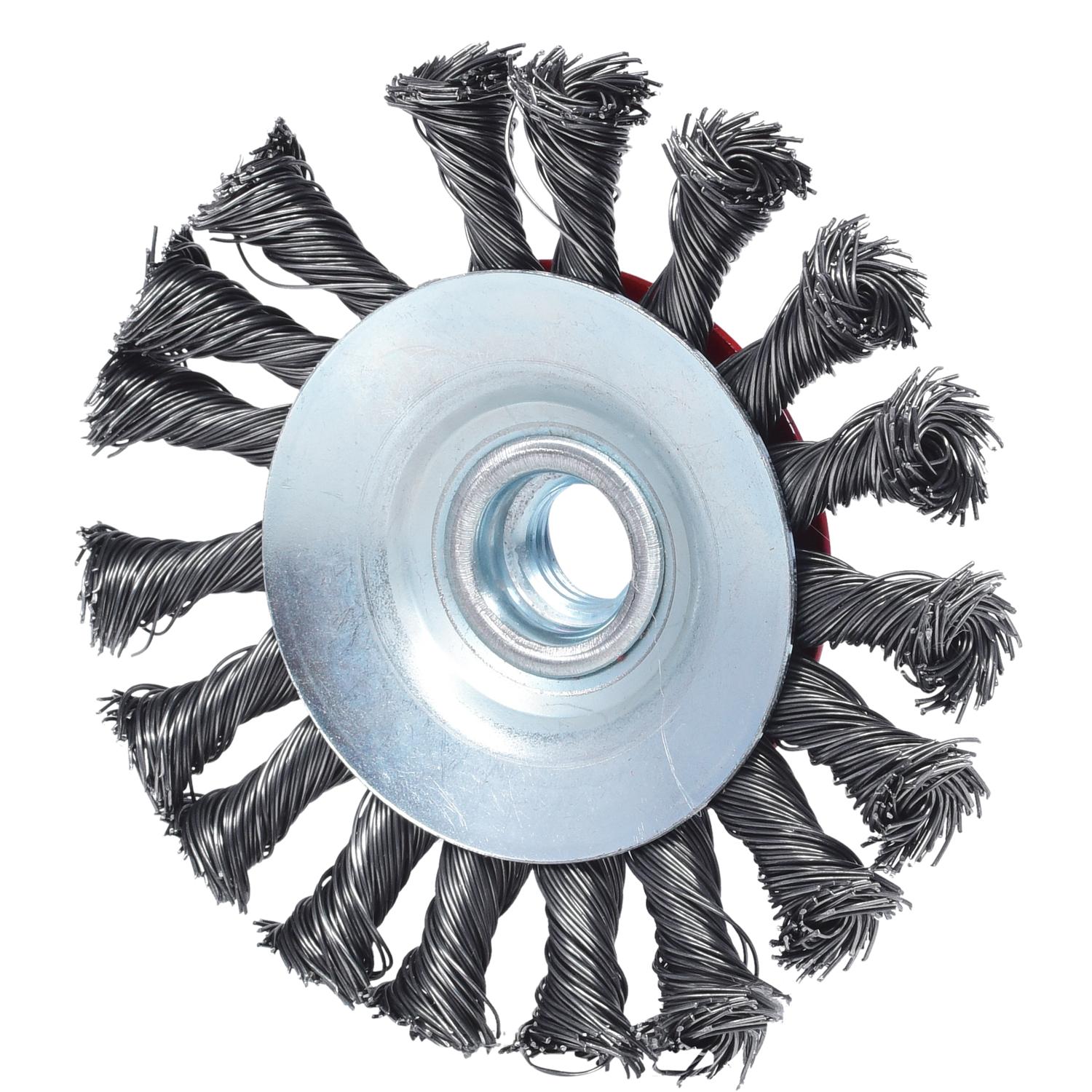 KS Tools Rostfreie Kegelform-Stahldrahtrundbürste, 0,5mm, Ø 100mm-1 Hauptbild