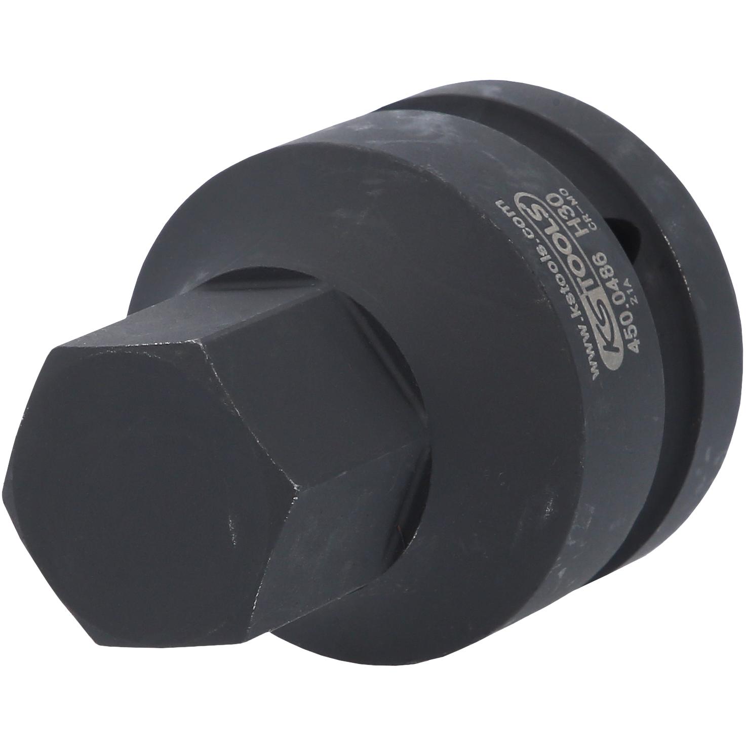 KS Tools 1" Kraft-Bit-Stecknuss Innensechskant, kurz, 30 mm-1 Hauptbild