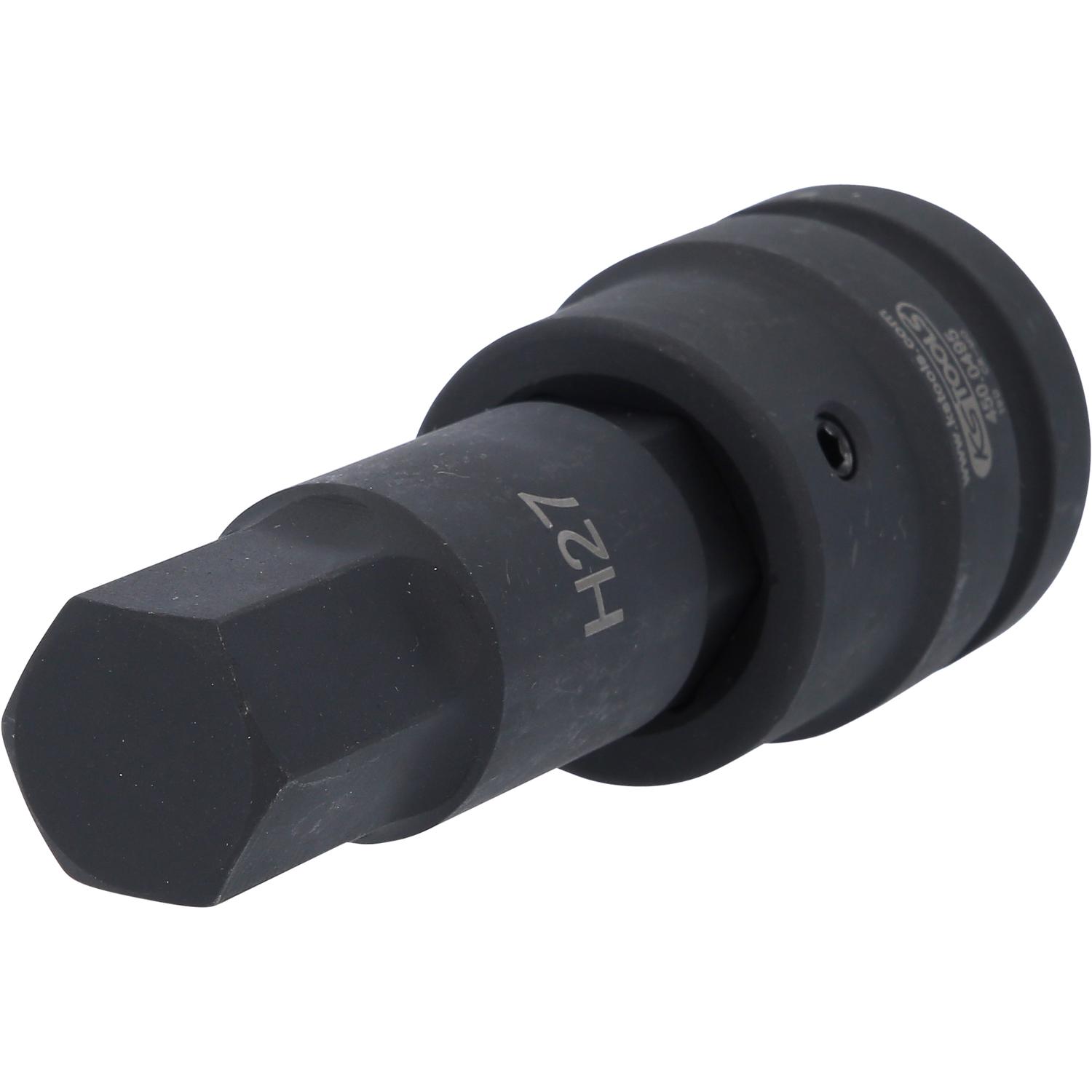 KS Tools 1" Kraft-Bit-Stecknuss Innensechskant, lang, 27 mm-1 Hauptbild