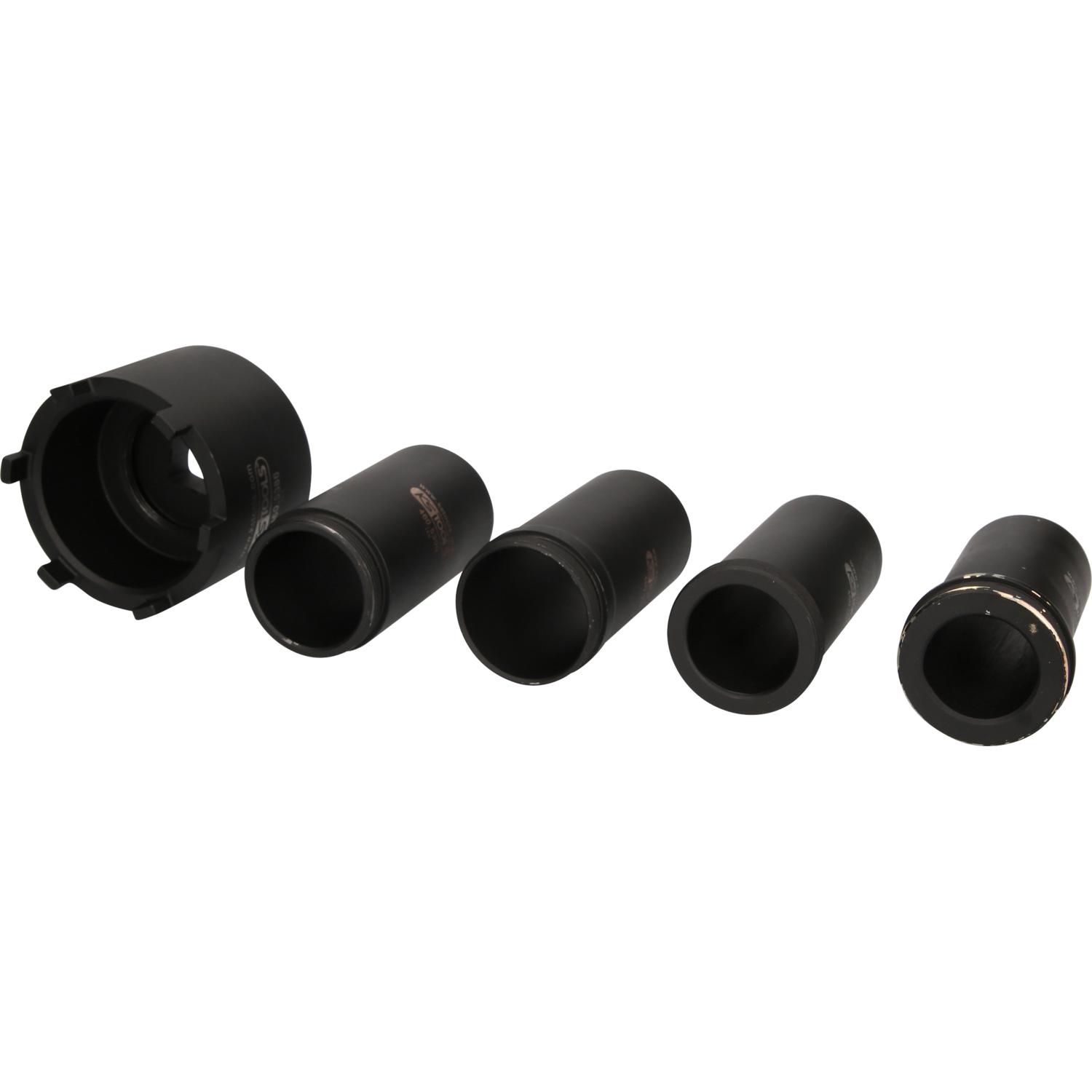 KS Tools Nutmuttern-Schlüssel-Satz mit 4 Führungsrohren für Mercedes, Ø 75 mm , 5-tlg-1 Hauptbild