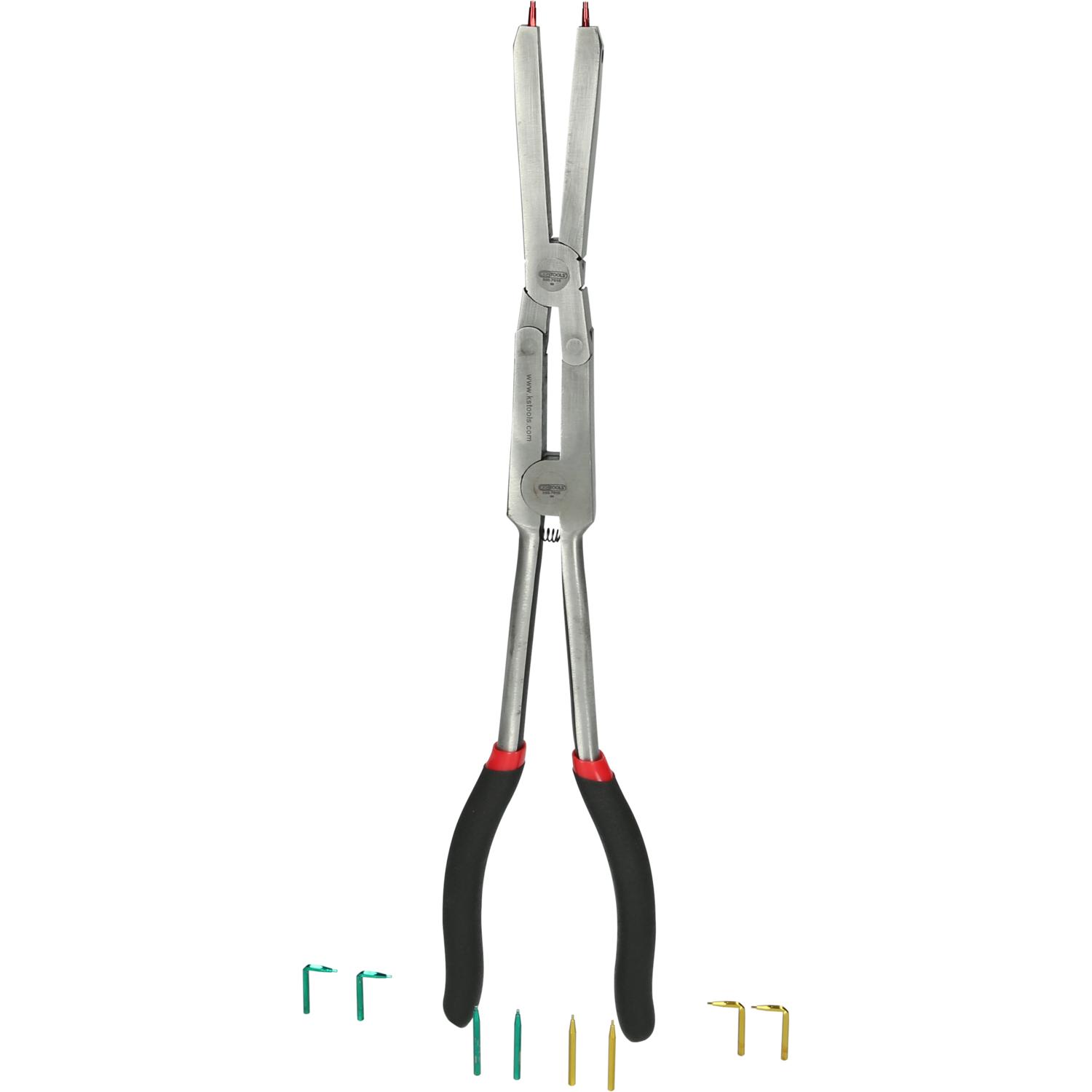 KS Tools Doppelgelenk-Sicherungszange für Außensicherungsringe mit auswechselbaren Spitzen-2 Hauptbild