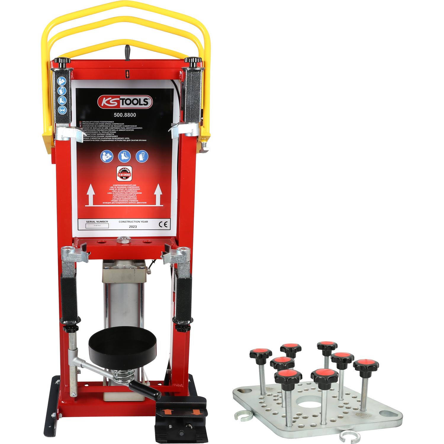 KS Tools Druckluft-Stand-Federspanner inkl. Adapterplatte-2 Hauptbild