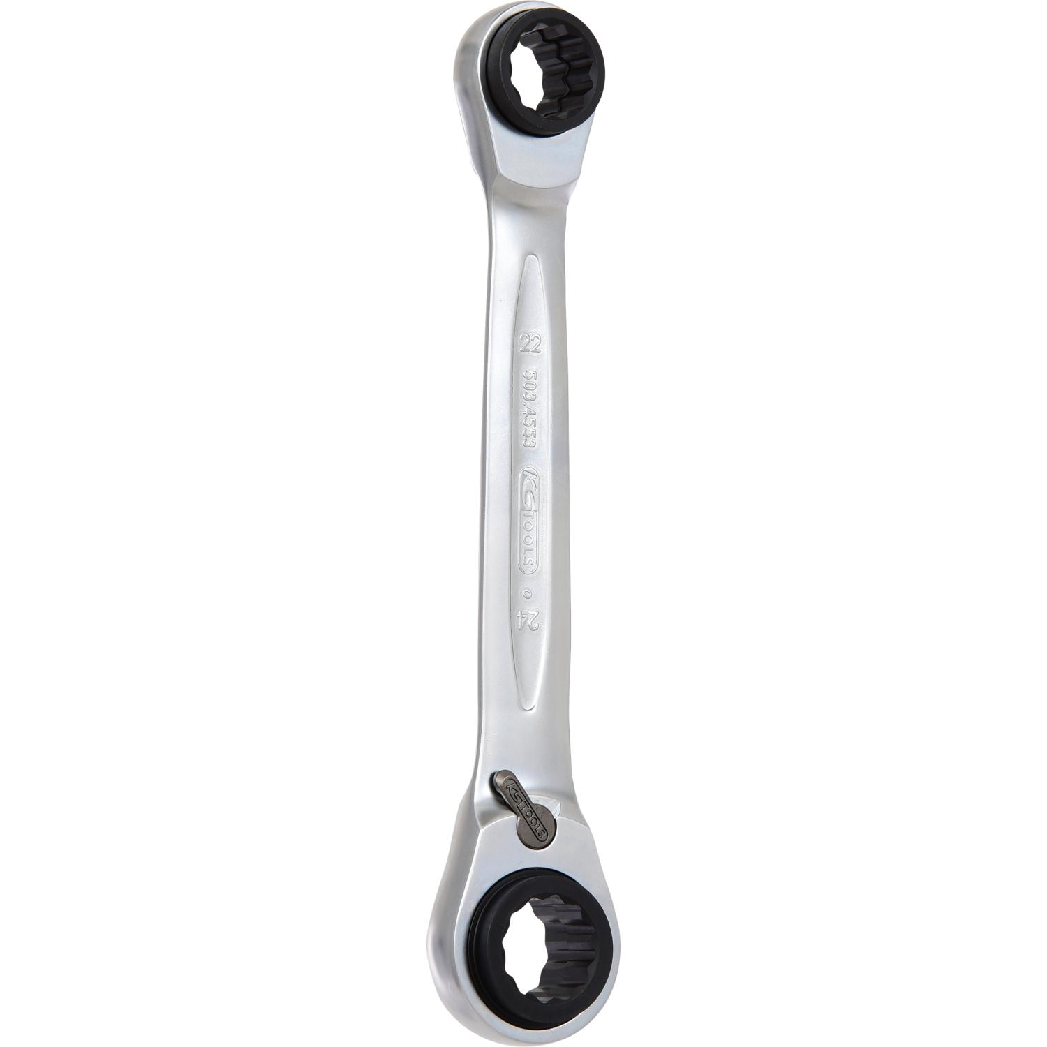 KS Tools 4 in 1 GEARplus umschaltbar Doppel-Ratschenringschlüssel, 21x22x24x27mm-2 Hauptbild