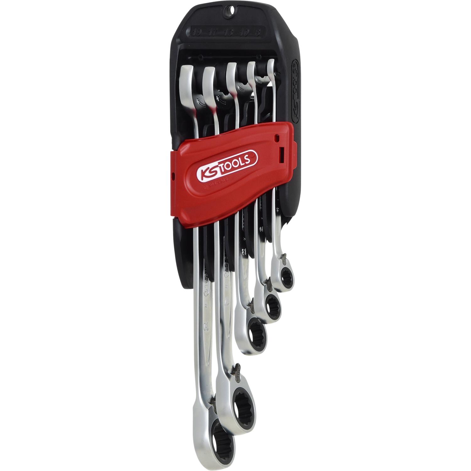 KS Tools DUO GEAR Ringmaulschlüssel-Satz,Maul-Ratschenfunktion,5-tlg, umschaltbar-1 Hauptbild
