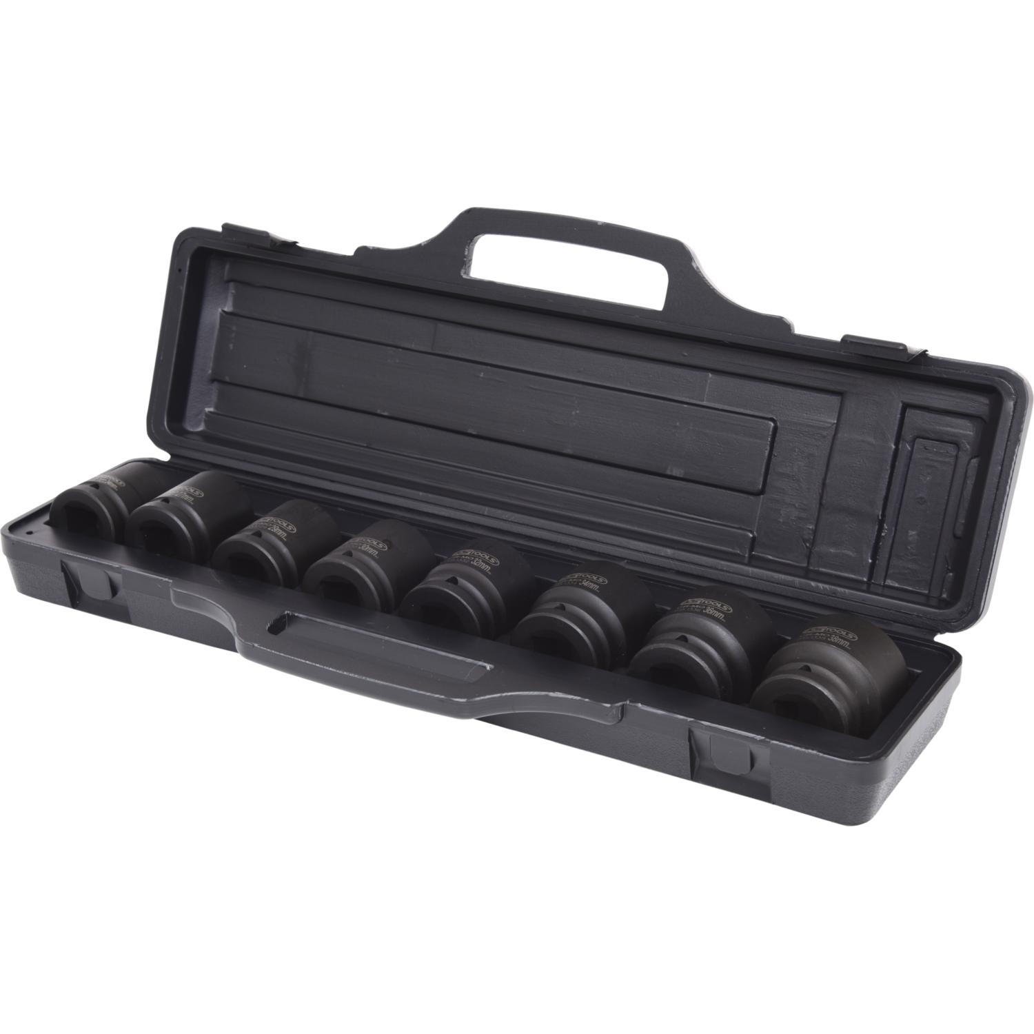 KS Tools 3/4" Sechskant-Kraft-Stecknuss-Satz, 8-tlg kurz, 24-38mm-1 Hauptbild