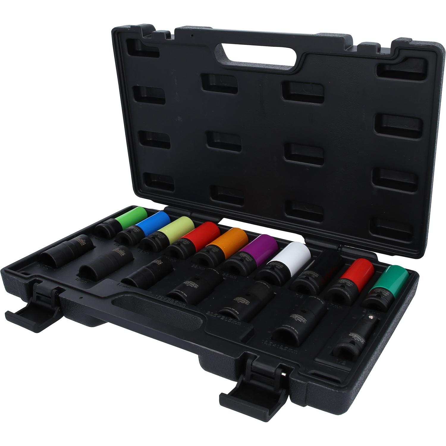 KS Tools 1/2" MASTER Spezial-Kraft-Stecknuss-Satz für Radverschraubungen, 17-tlg-2 Hauptbild