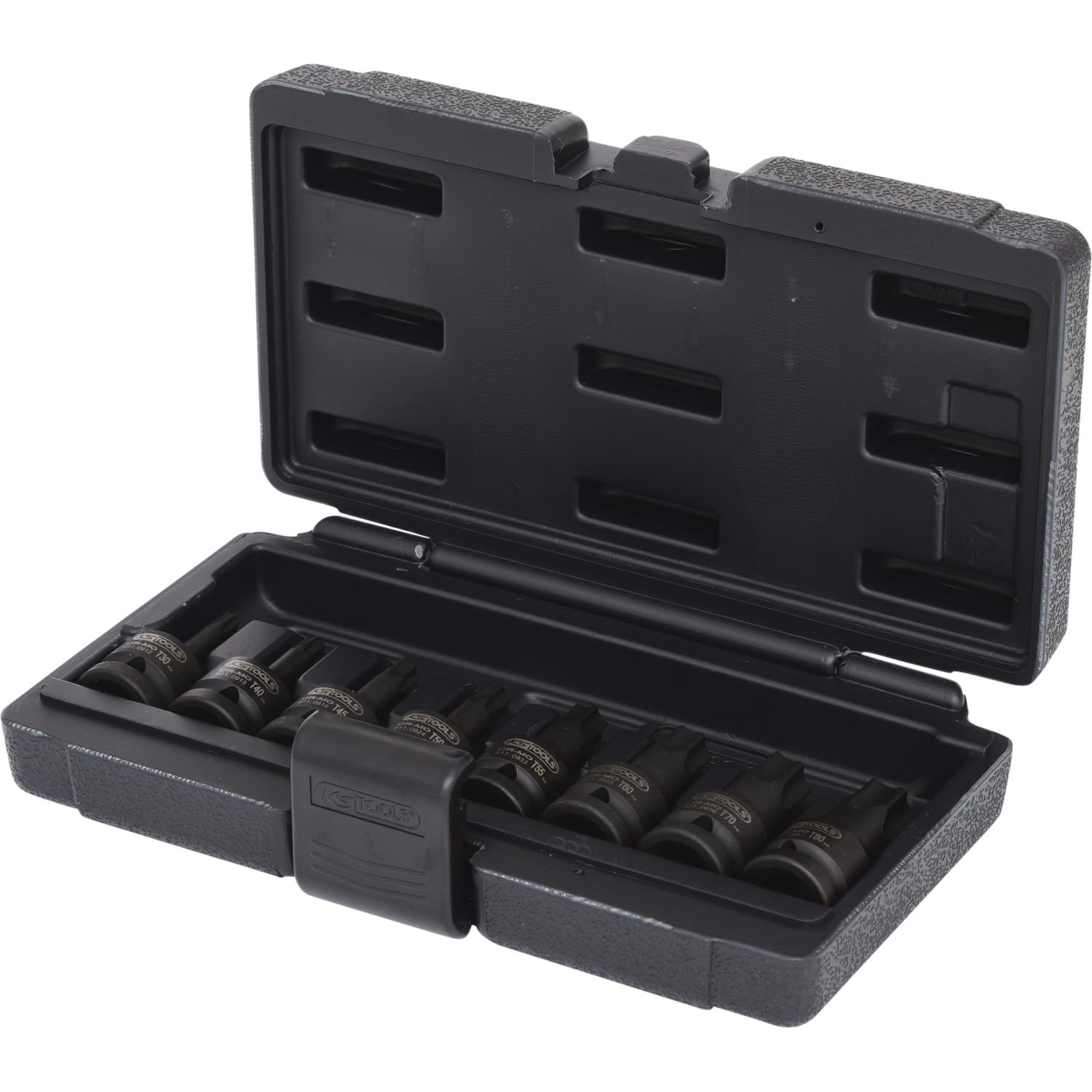 KS Tools 1/2" Kraft-Bit-Stecknuss-Satz Torx, 8-tlg, T30-T80, kurz-1 Hauptbild