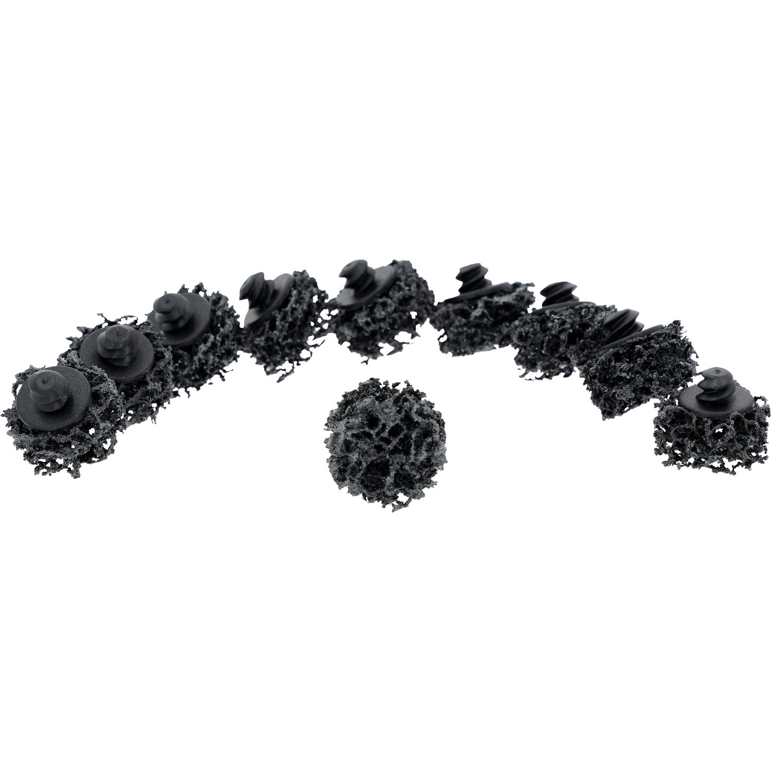 KS Tools Ersatz-Schleifpads, Ø26,7mm, Strip Rad schwarz, 10er Pack-1 Hauptbild