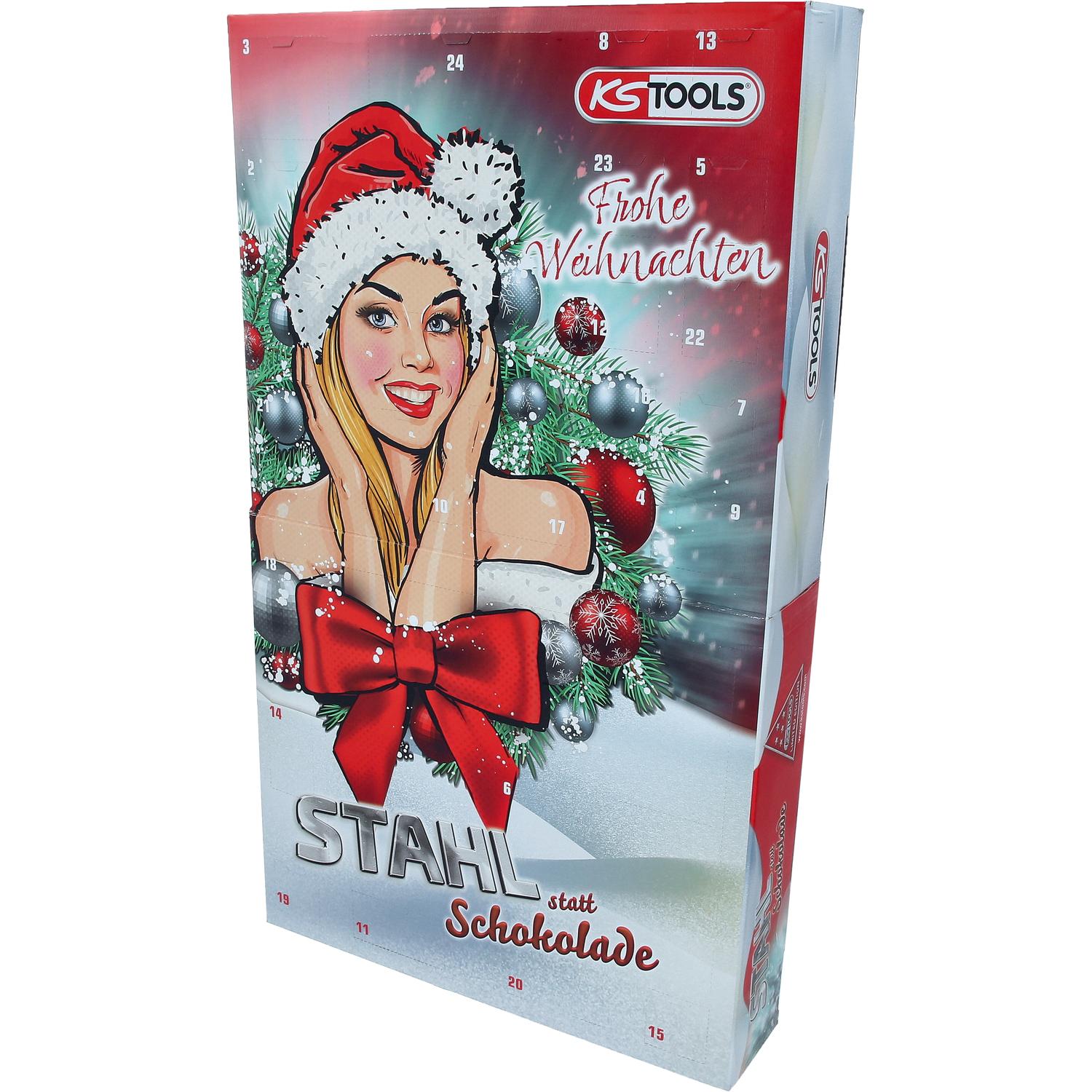 KS Tools Adventskalender mit Mini-Akkuschrauber-Satz und Bits, 31-tlg-1 Hauptbild