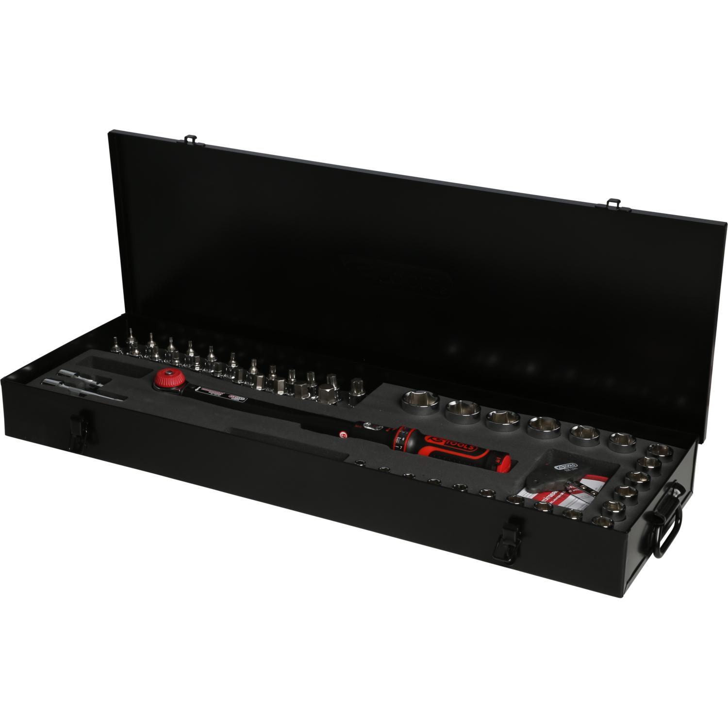 KS Tools 1/2" ERGOTORQUE®precision Ratschen-Drehmomentschlüssel-Satz Drehknopf, 40-200Nm, 49-tlg-1 Hauptbild