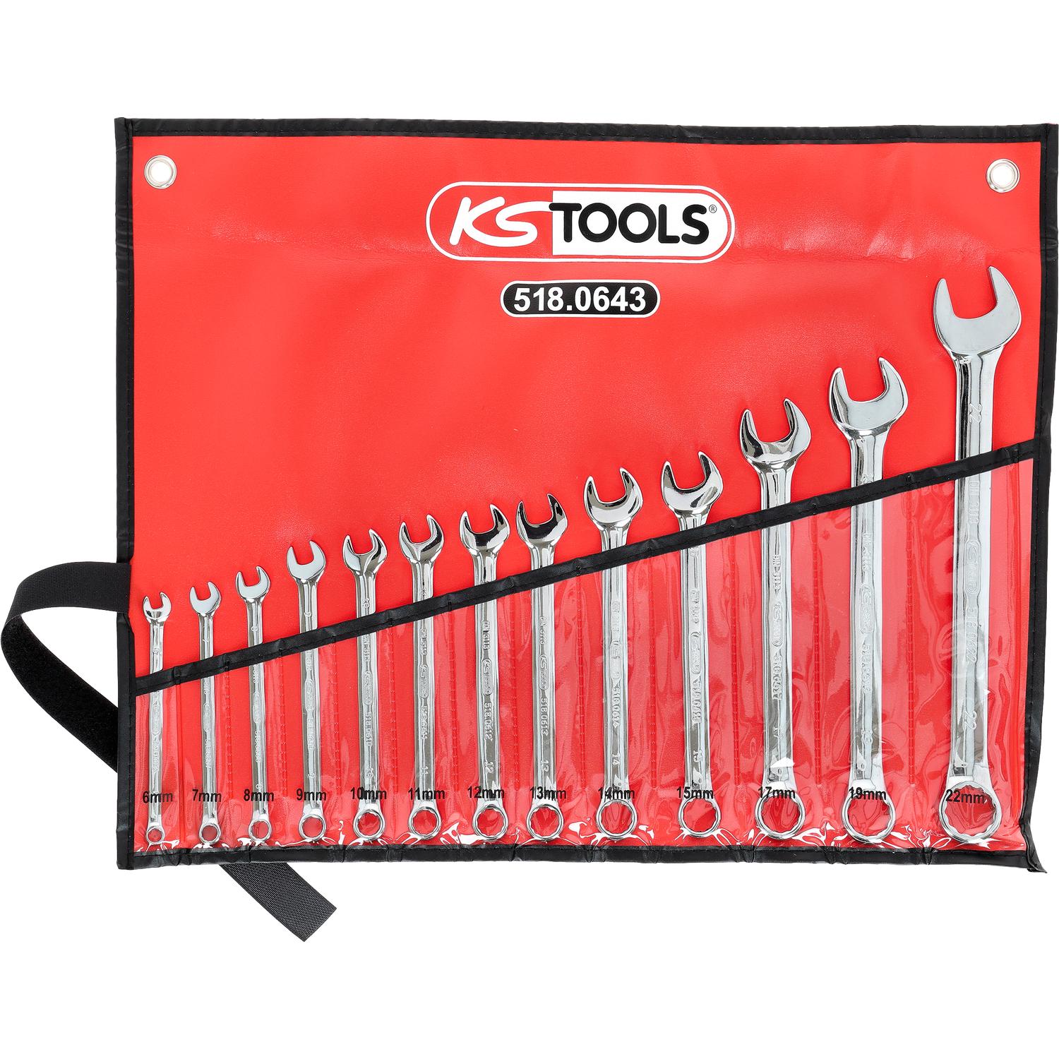 KS Tools CHROMEplus Ringmaulschlüssel-Satz, abgewinkelt, 13-tlg-2 Hauptbild