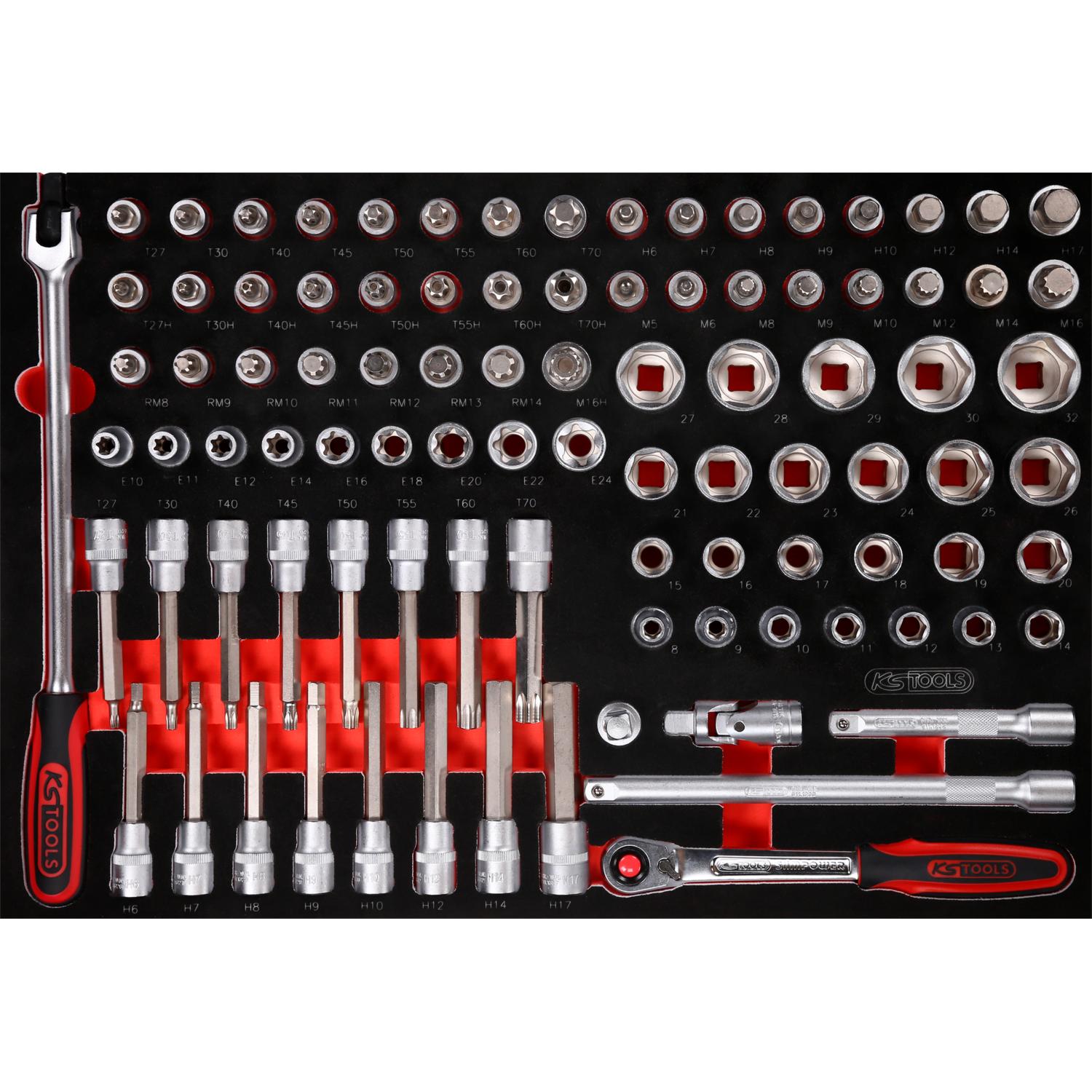 KS Tools 1/2" Steckschlüssel-Satz in Schaumstoffeinlage, 95-tlg-1 Hauptbild