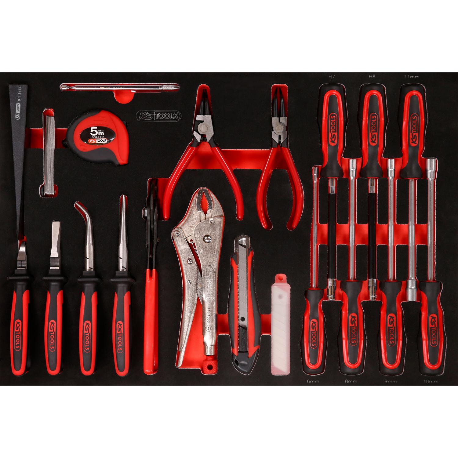 KS Tools Schraubendreher- / und Zangen-Satz in Schaumstoffeinlage, 32-tlg-1 Hauptbild