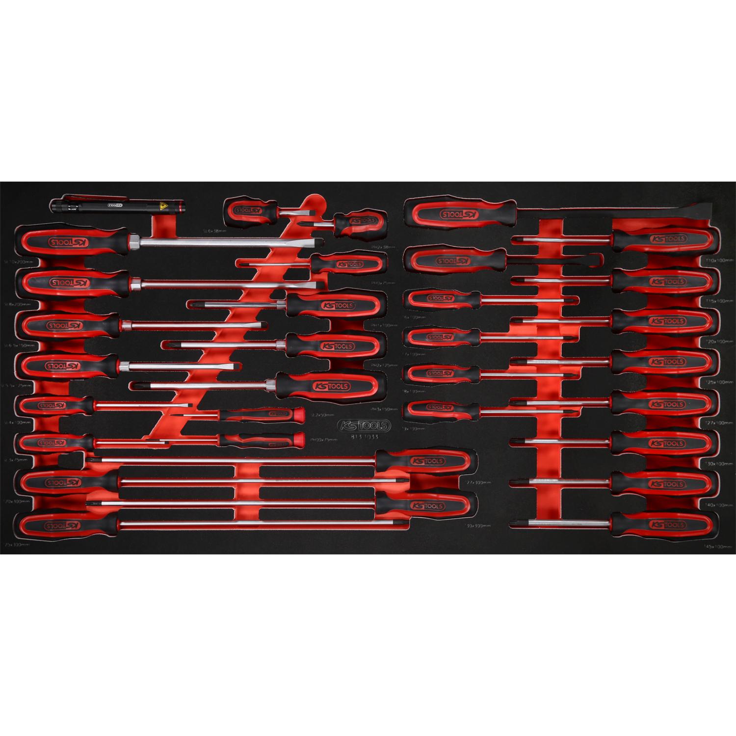 KS Tools Schraubendreher-Satz in Schaumstoffeinlage, 33-tlg-1 Hauptbild