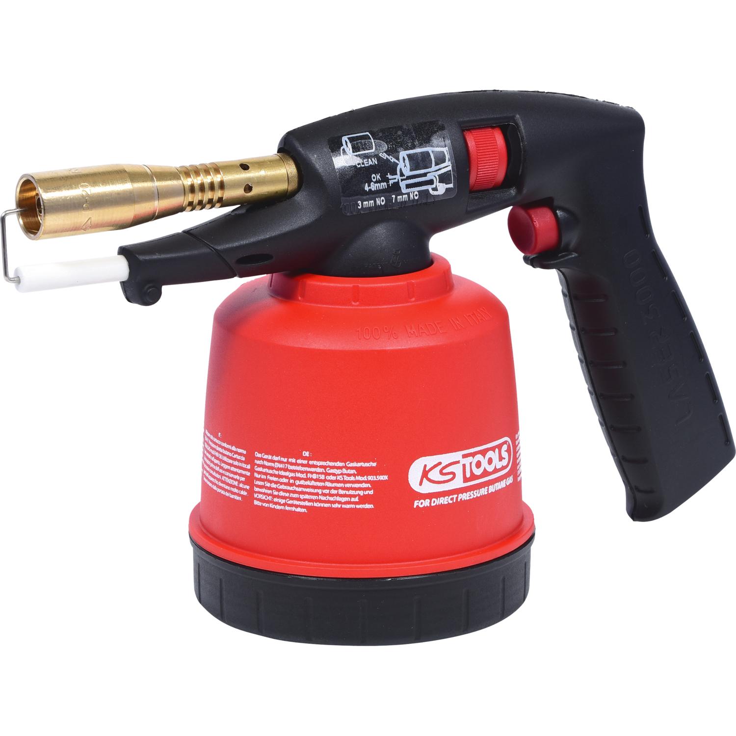 KS Tools Universal-Kartuschenlötgerät mit Piezo-Zündung, rot-2 Hauptbild