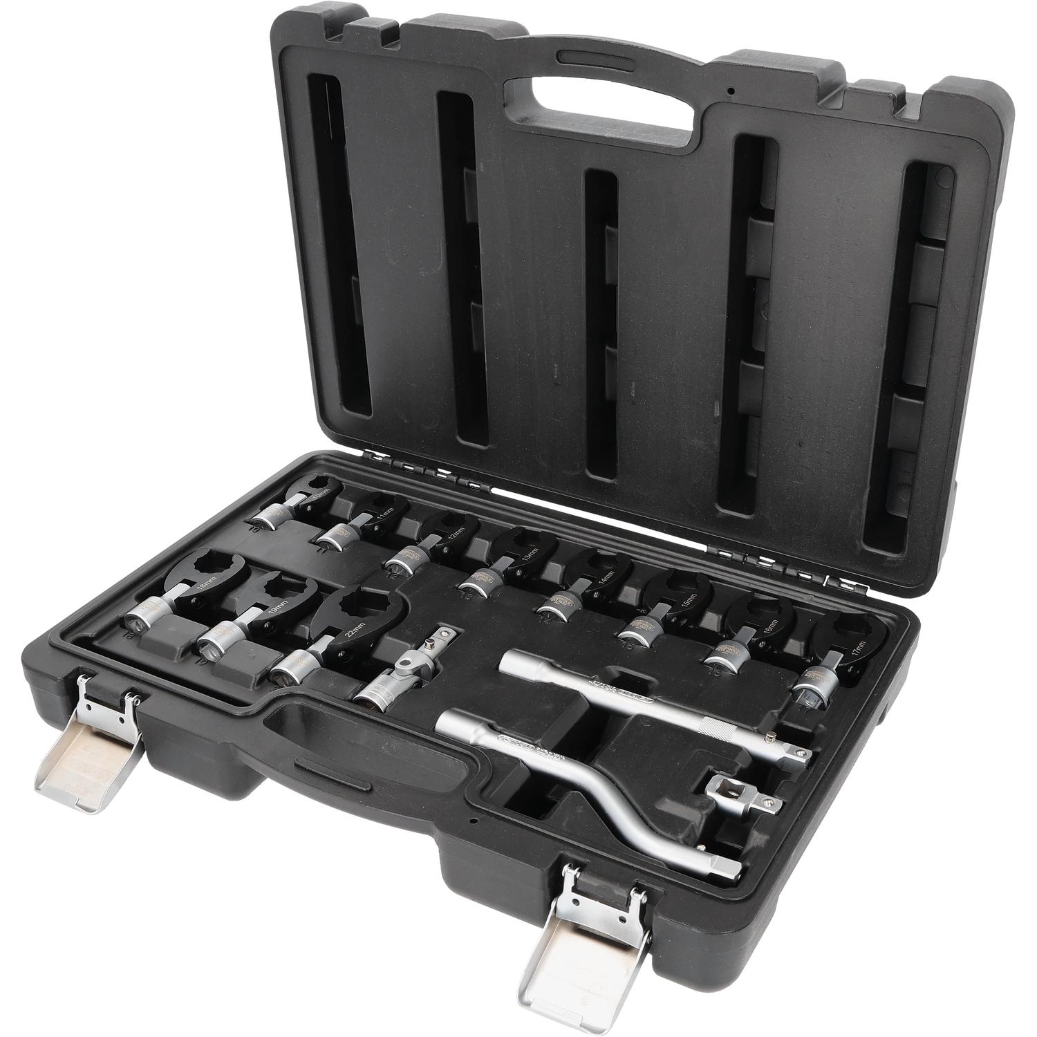KS Tools 3/8" 12-kant-Einsteck-Maulschlüssel-Satz mit Gelenk, 15-tlg, 10-22 mm-2 Hauptbild