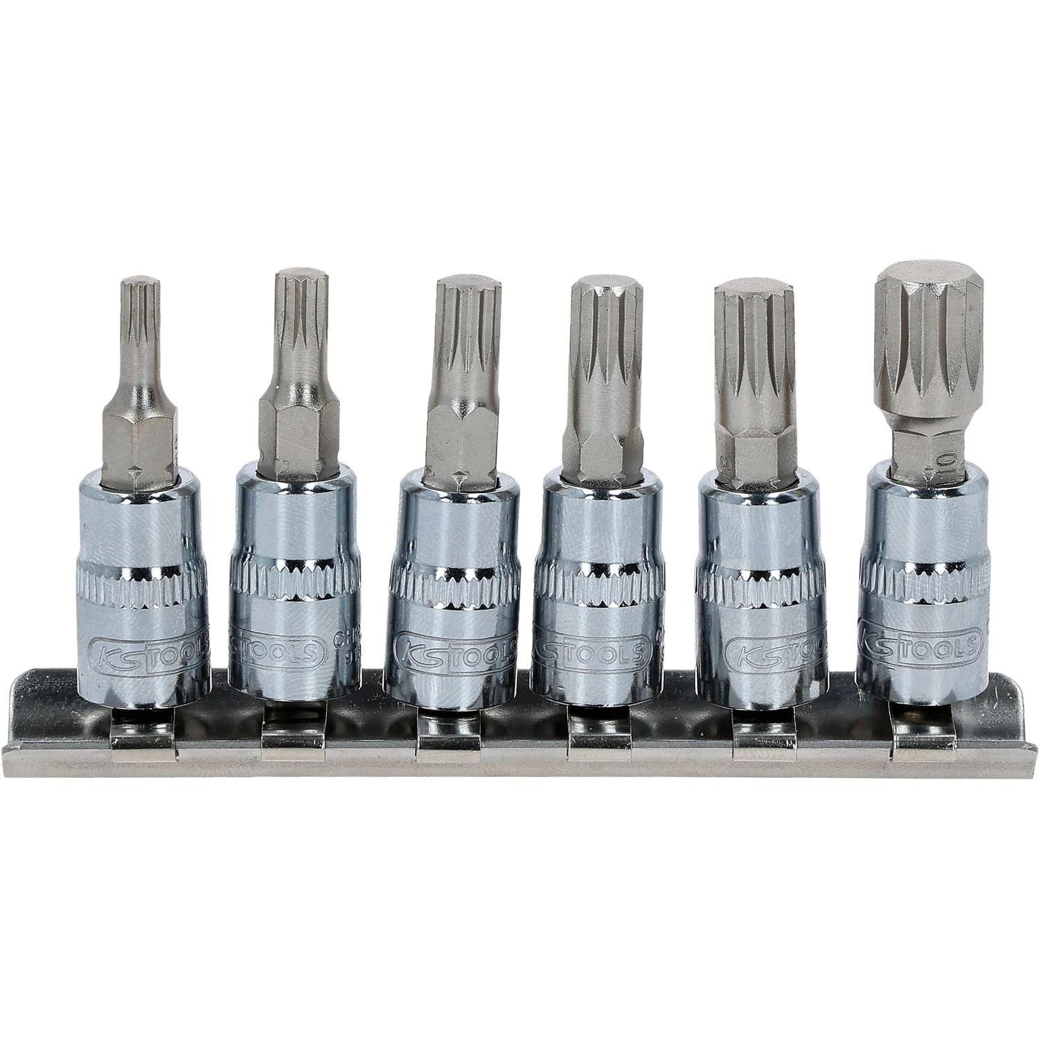 KS Tools 1/4"CHROMEplus Bit-Stecknuss-Satz XZN, 6-tlg-1 Hauptbild