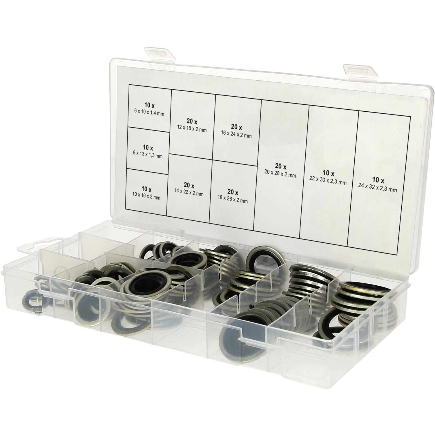 KS Tools Sortiment Verbund-Dichtringe, Ø 6-24mm, 150-tlg-1 Hauptbild