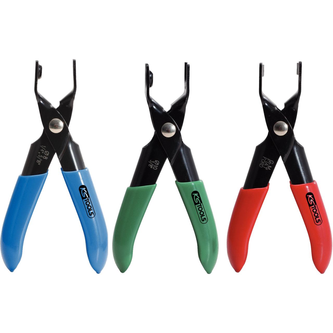 KS Tools Kraftstoffleitungs-Zangen-Satz für Steckkupplungen, 3-tlg-1 Foto Produkt Allgemein Spezialwerkzeug Automobil