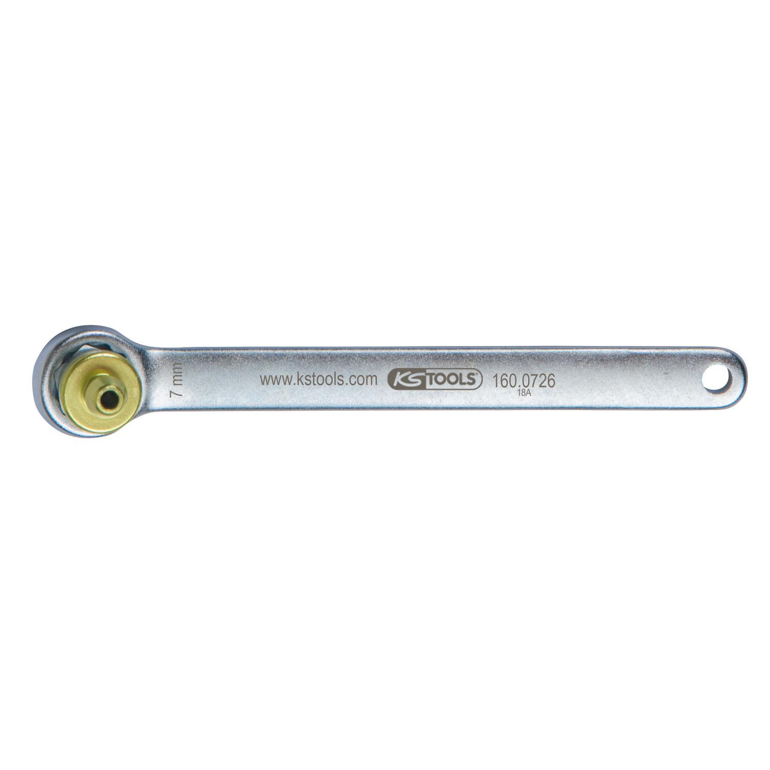 KS Tools Bremsen-Entlüftungsschlüssel, extra kurz, 7 mm, grün-1 Foto Produkt Allgemein Spezialwerkzeug Automobil
