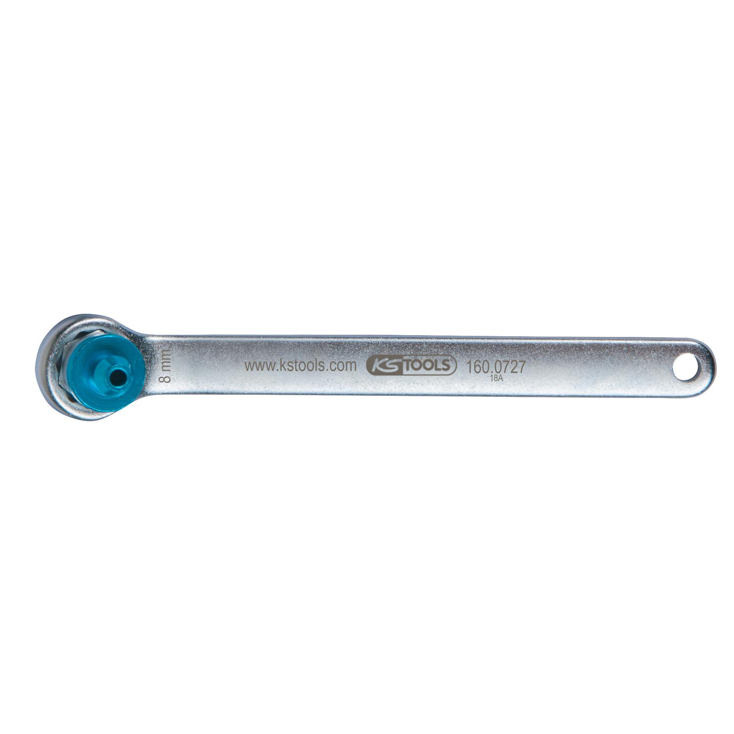 KS Tools Bremsen-Entlüftungsschlüssel, extra kurz, 8 mm, blau-1 Foto Produkt Allgemein Spezialwerkzeug Automobil