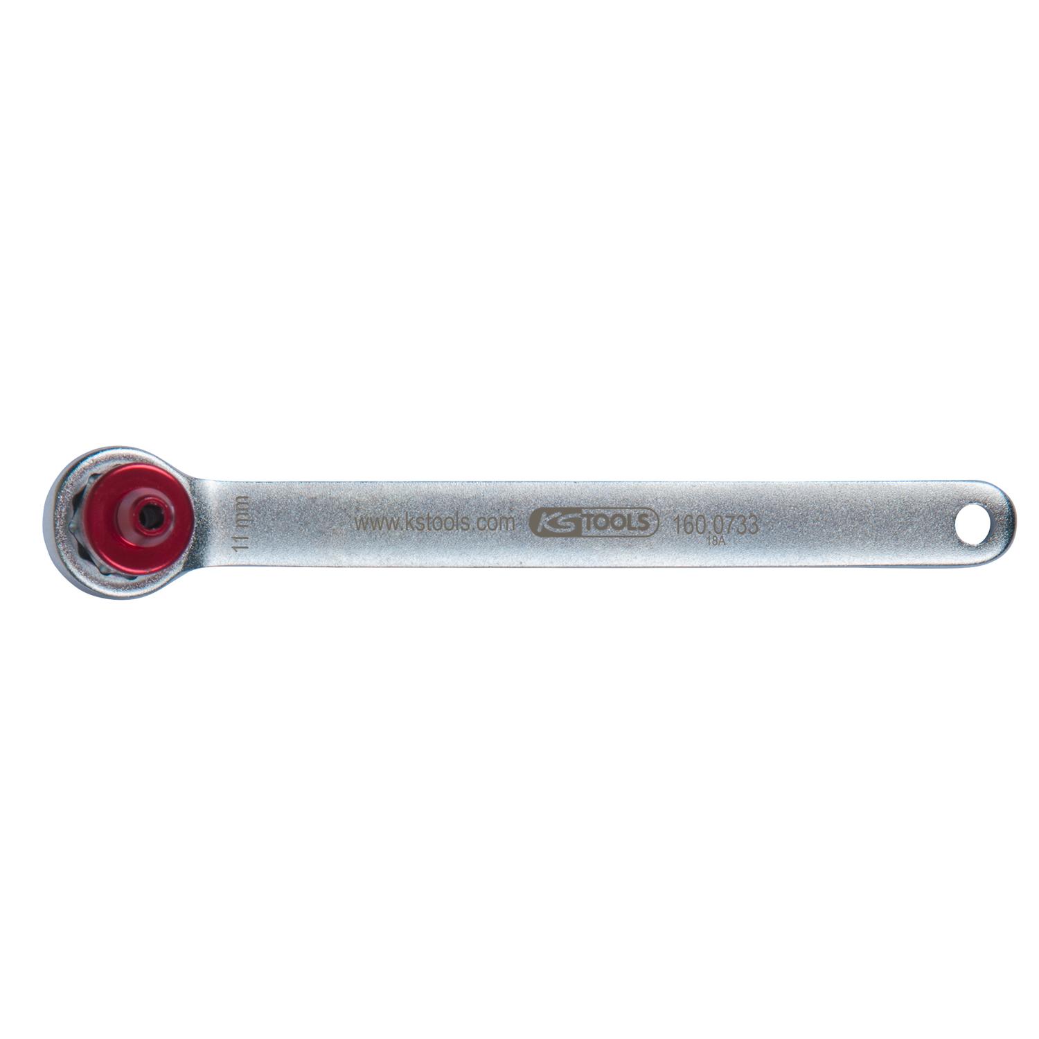 KS Tools Bremsen-Entlüftungsschlüssel, extra kurz, 11 mm, rot-1 Foto Produkt Allgemein Spezialwerkzeug Automobil