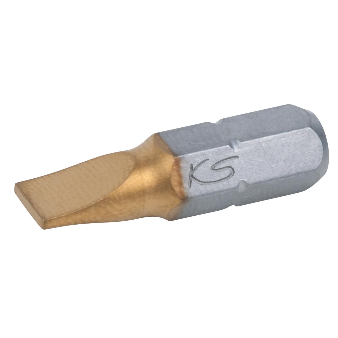 KS Tools 1/4" TiN Bit Schlitz, 25mm, 8mm-1 Foto Produkt Allgemein Bits