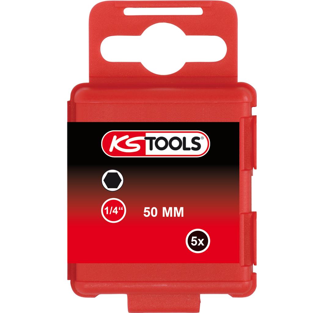 KS Tools 1/4" Bit Innensechskant, 50mm, 6mm, 5er Pack-1 Foto Produkt Allgemein Bits
