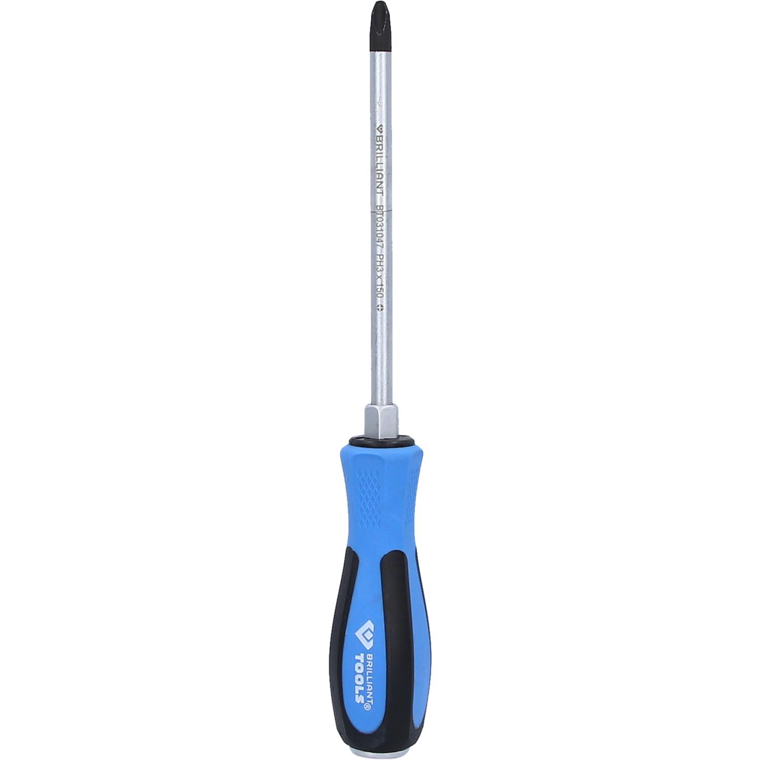 Brilliant Tools Schraubendreher Kreuzschlitz mit Schlagkappe, PH3 x 150 mm-2 Hauptbild
