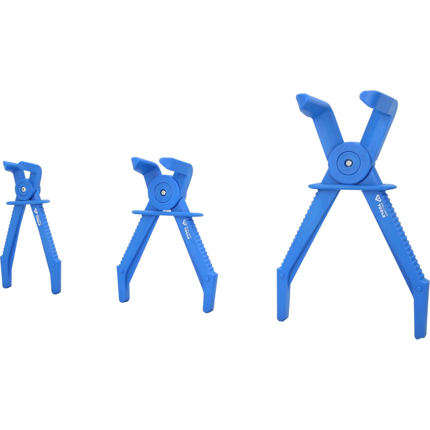 Brilliant Tools Schlauch-Abklemm-Zangen-Satz, 90° abgewinkelt, 3-tlg-2 Hauptbild