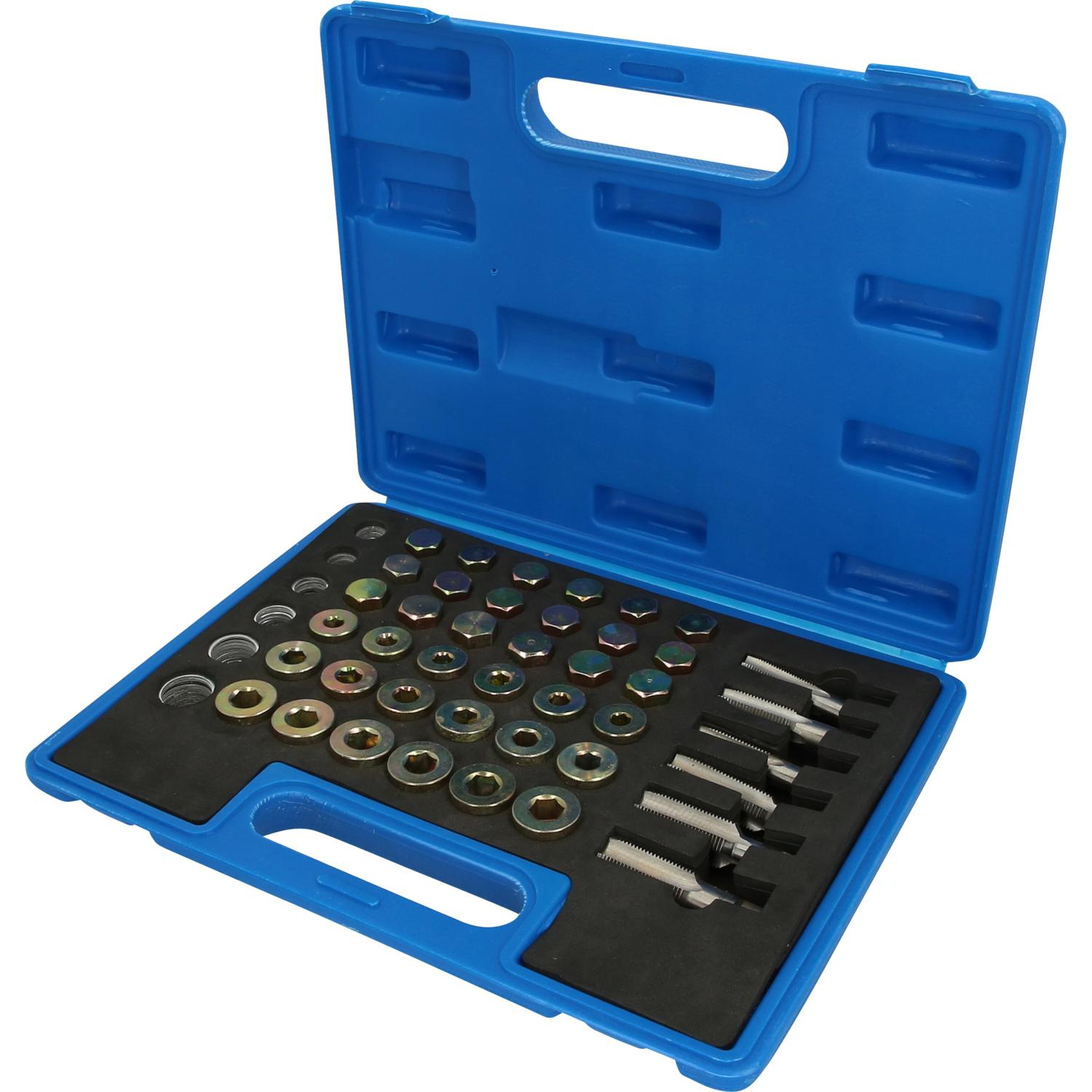 Brilliant Tools Reparatursatz für Öl-Ablassschrauben-Gewinde, 114-tlg