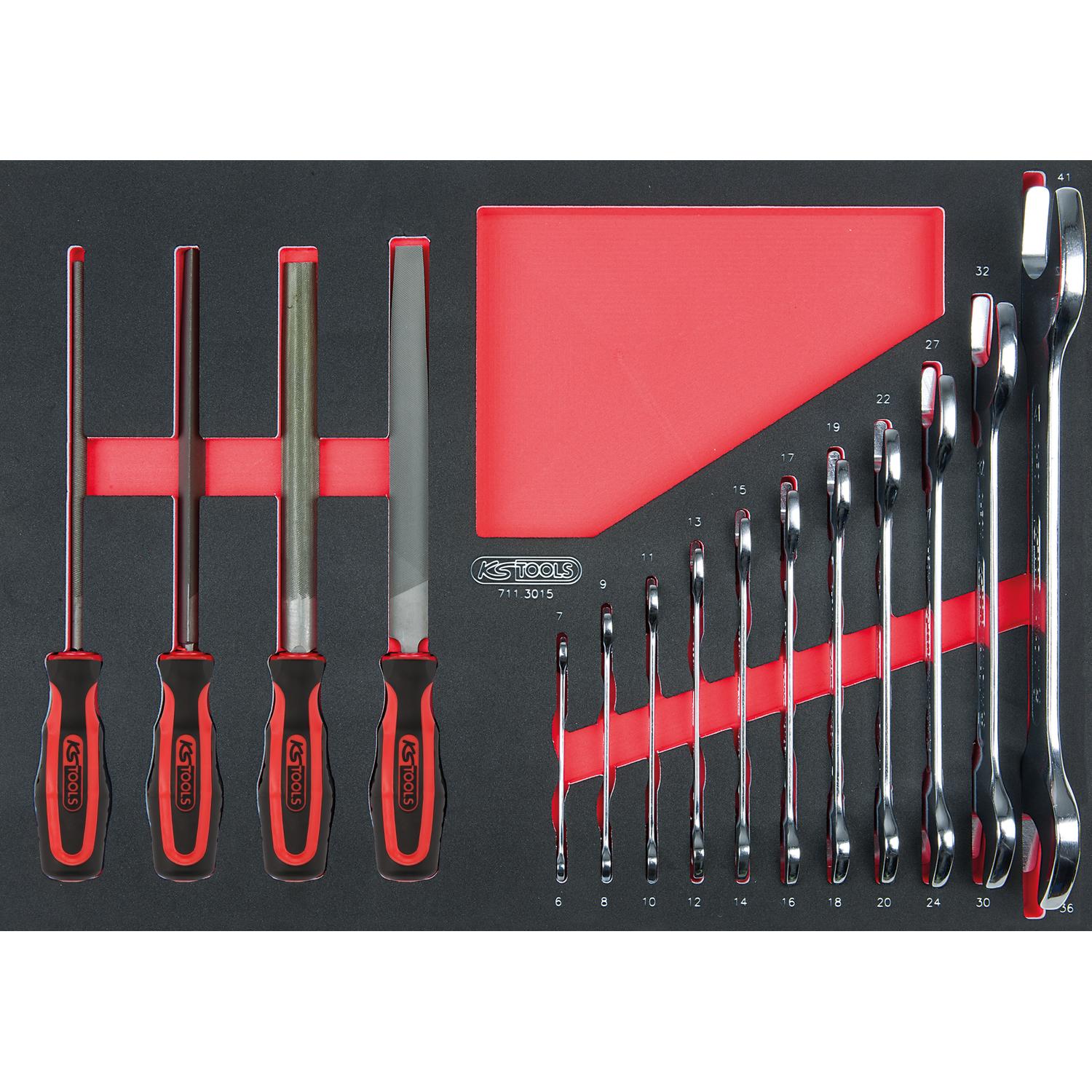 KS Tools SCS Schlüssel- und Feilen-Satz,15-tlg in 1/1 Systemeinlage-1 Foto Produkt Allgemein Werkstatteinrichtung