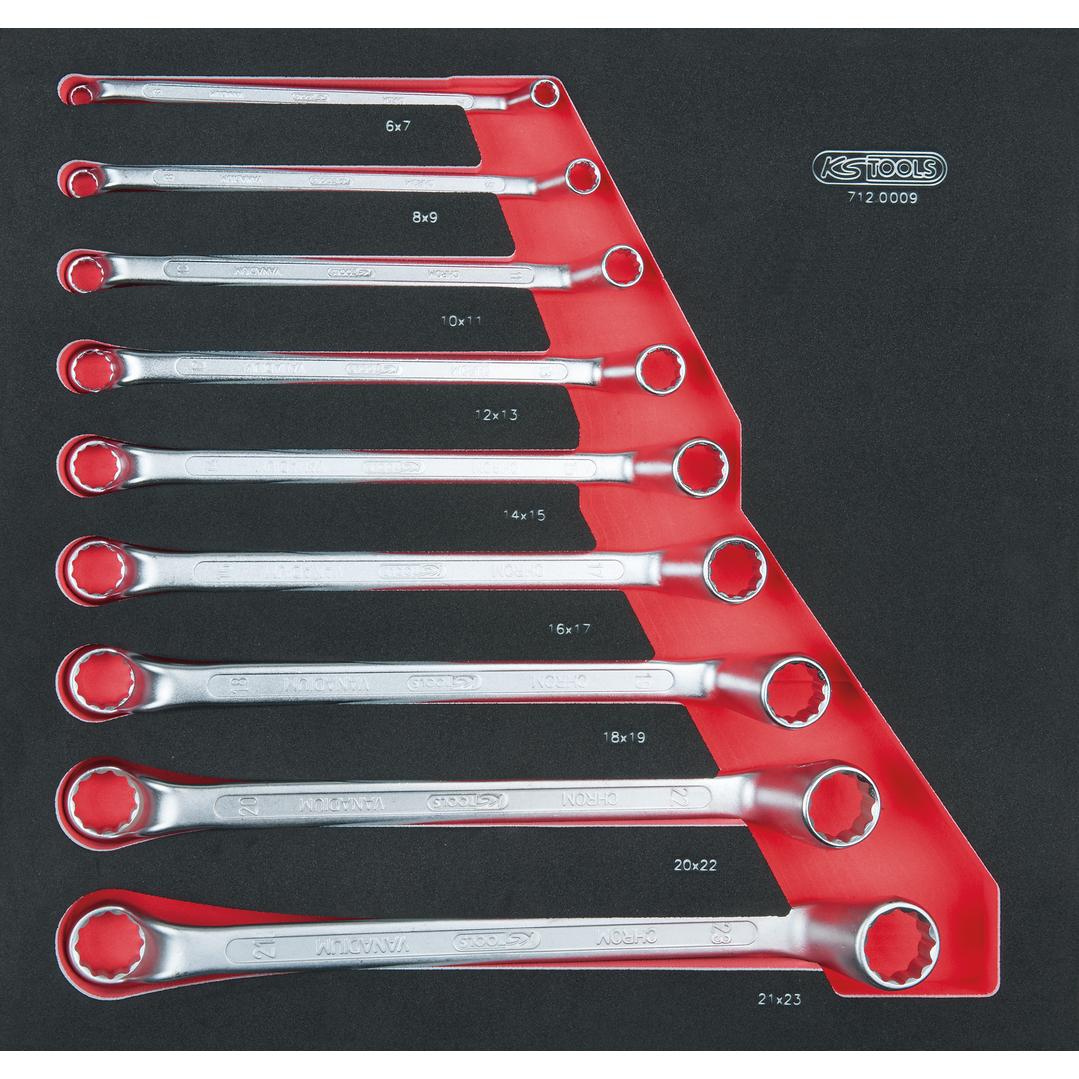 KS Tools SCS Doppel-Ringschlüssel-Satz, 9-tlg in 2/3 Systemeinlage-1 Foto Produkt Allgemein Werkstatteinrichtung