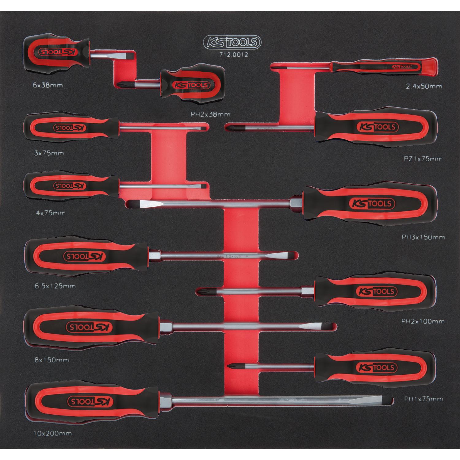 KS Tools SCS ERGOTORQUEplus Schraubendreher-Satz, 12-tlg in 2/3 Systemeinlage-1 Foto Produkt Allgemein Werkstatteinrichtung