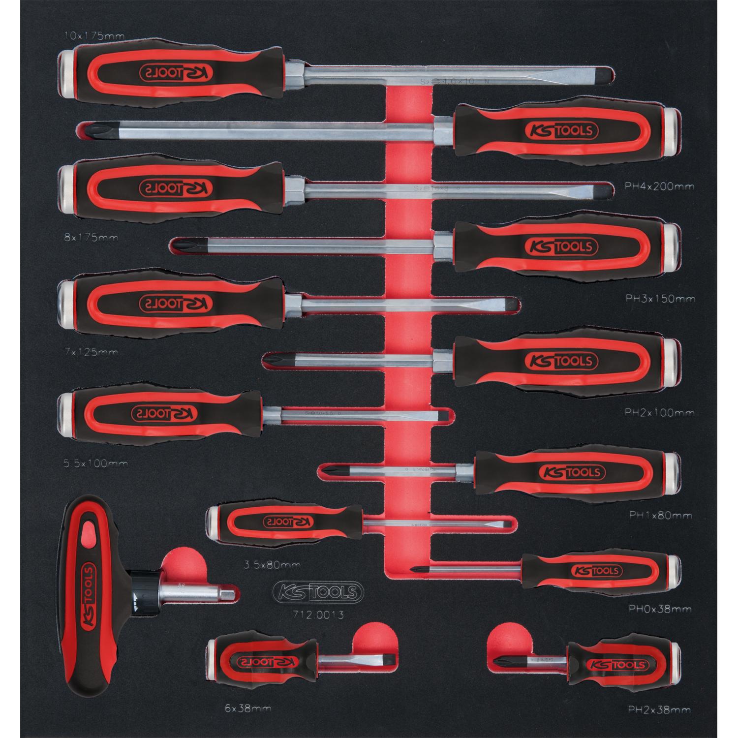 KS Tools SCS ERGOTORQUEmax Schraubendreher-Satz, 13-tlg in 2/3 Systemeinlage-1 Foto Produkt Allgemein Werkstatteinrichtung