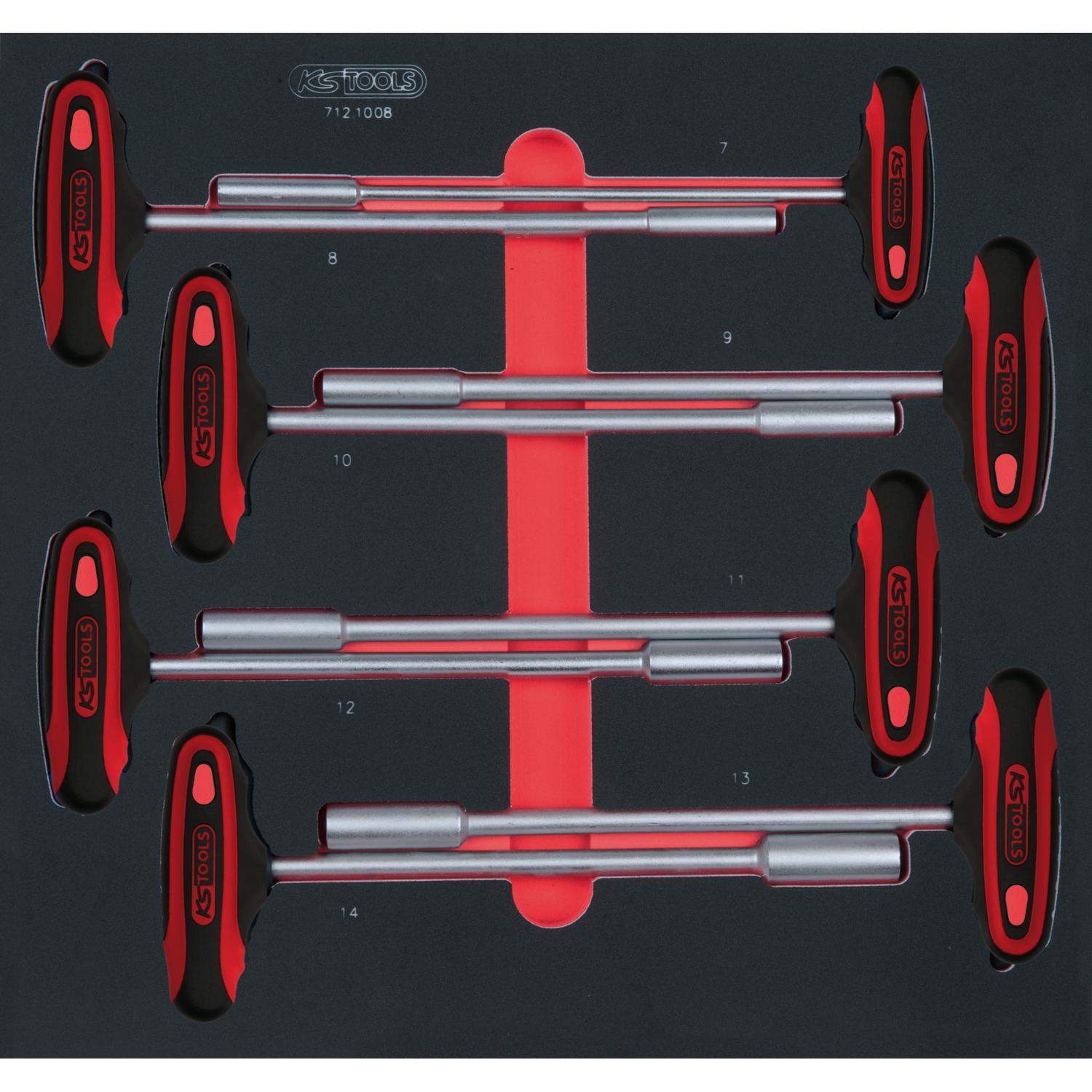KS Tools SCS T-Griff-Nussschraubendreher-Satz, 8-tlg in 2/3 Systemeinlage-1 Foto Produkt Allgemein Werkstatteinrichtung