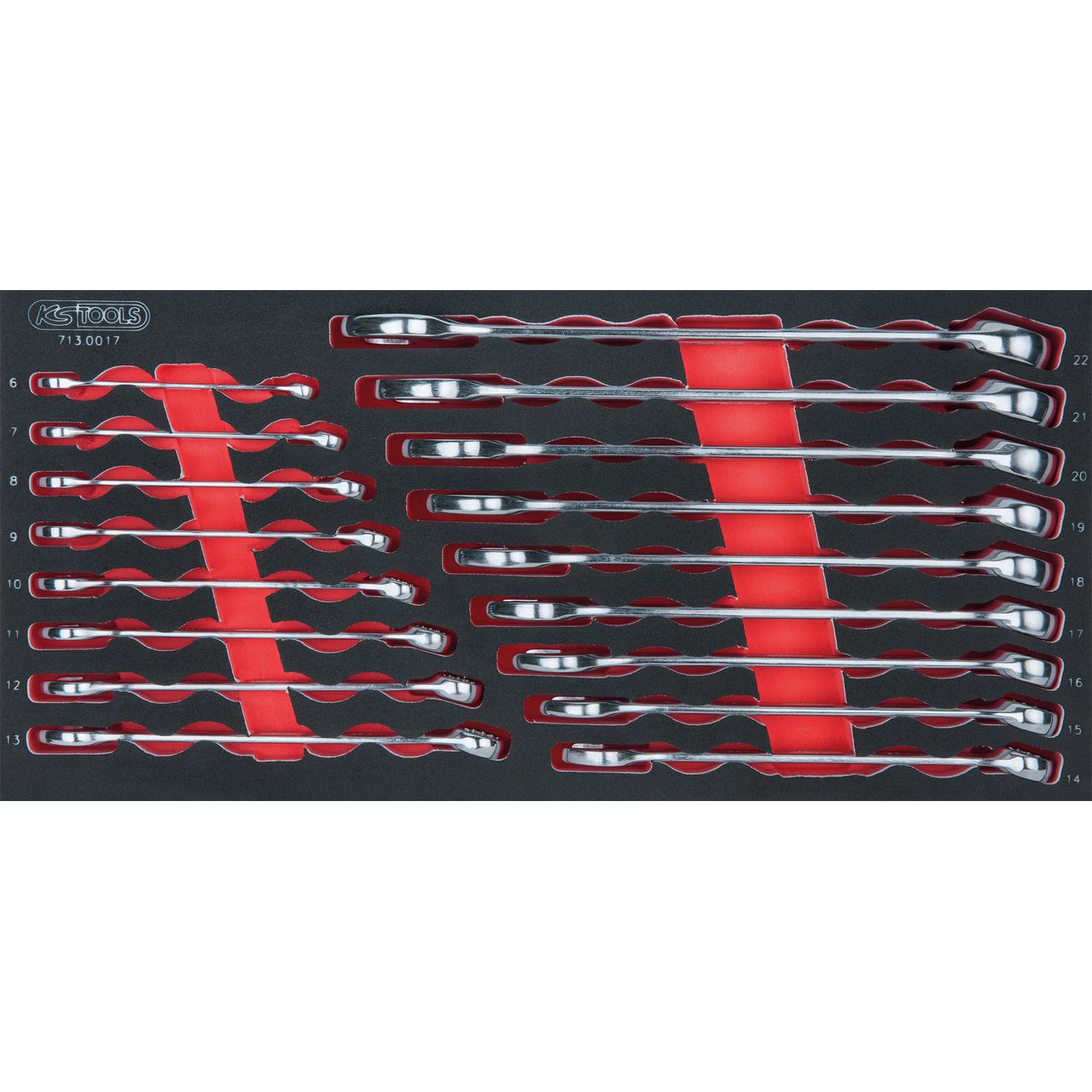 KS Tools SCS Ringmaulschlüssel-Satz, 17-tlg in 1/3 Systemeinlage-1 Foto Produkt Allgemein Werkstatteinrichtung