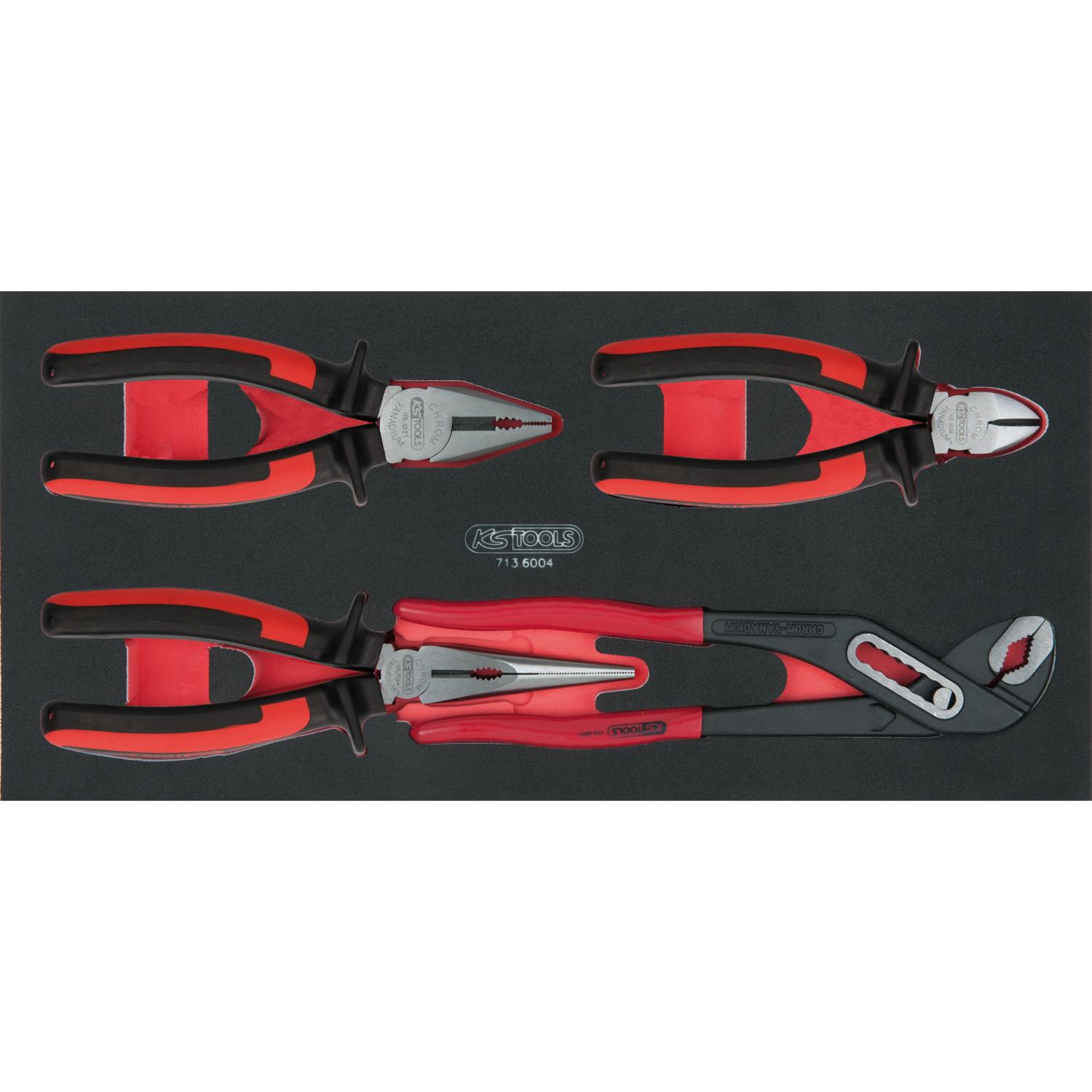 KS Tools SCS Zangen-Satz, 4-tlg in 1/3 Systemeinlage-1 Foto Produkt Allgemein Werkstatteinrichtung