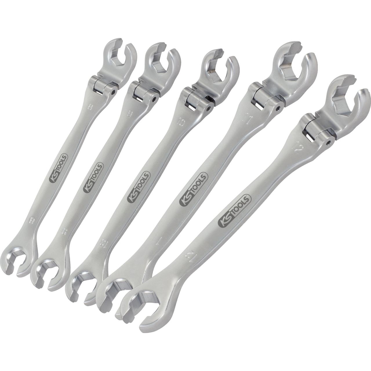 KS Tools CHROMEplus Offener Doppel-Ringschlüssel-Satz mit Gelenk, 5-tlg-1 Foto Produkt Allgemein Schlüsselprogramm
