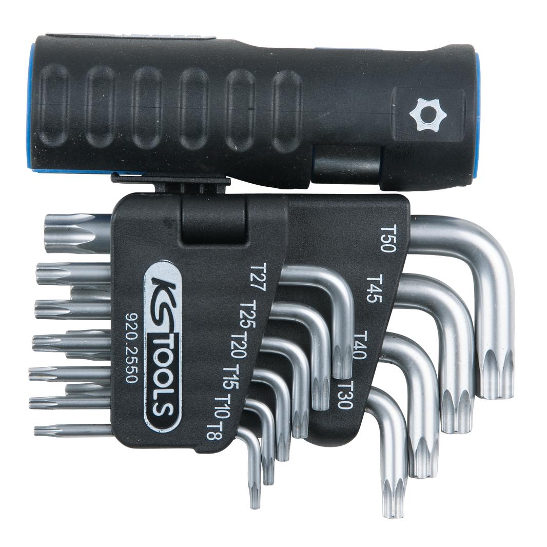KS Tools 3 in 1 Torx-Winkelstiftschlüssel-Satz mit Bohrung,10-tlg kurz-1 Foto Produkt Allgemein Stiftschlüssel