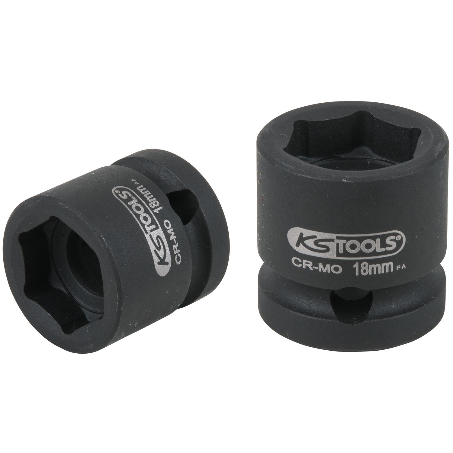 KS Tools 1/2" Sechskant-Kraft-Stecknuss, extra kurz, 18,0 mm-1 Foto Produkt Allgemein Steckschlüssel