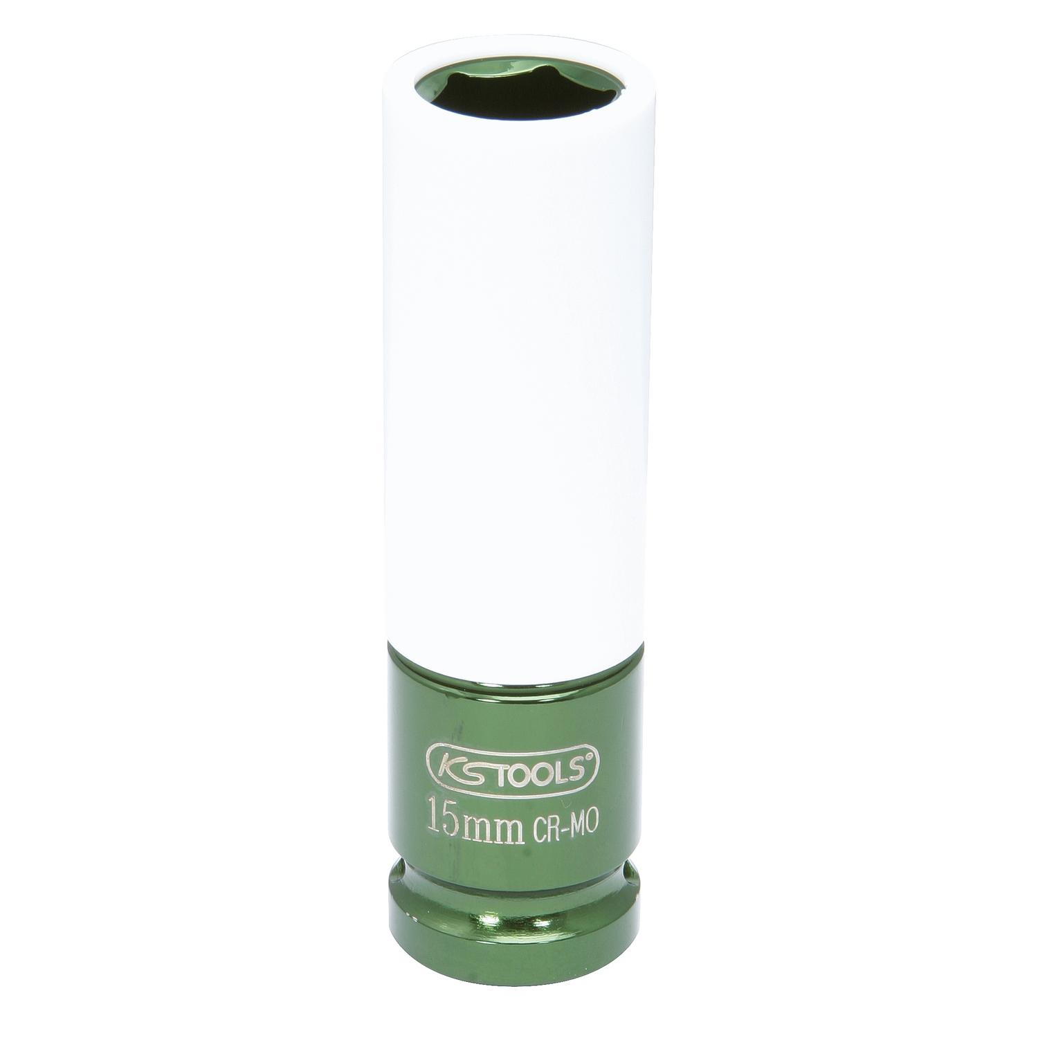 KS Tools 1/2" Alu-Felgen Kraft-Stecknuss, lang, 15mm-1 Foto Produkt Allgemein Steckschlüssel