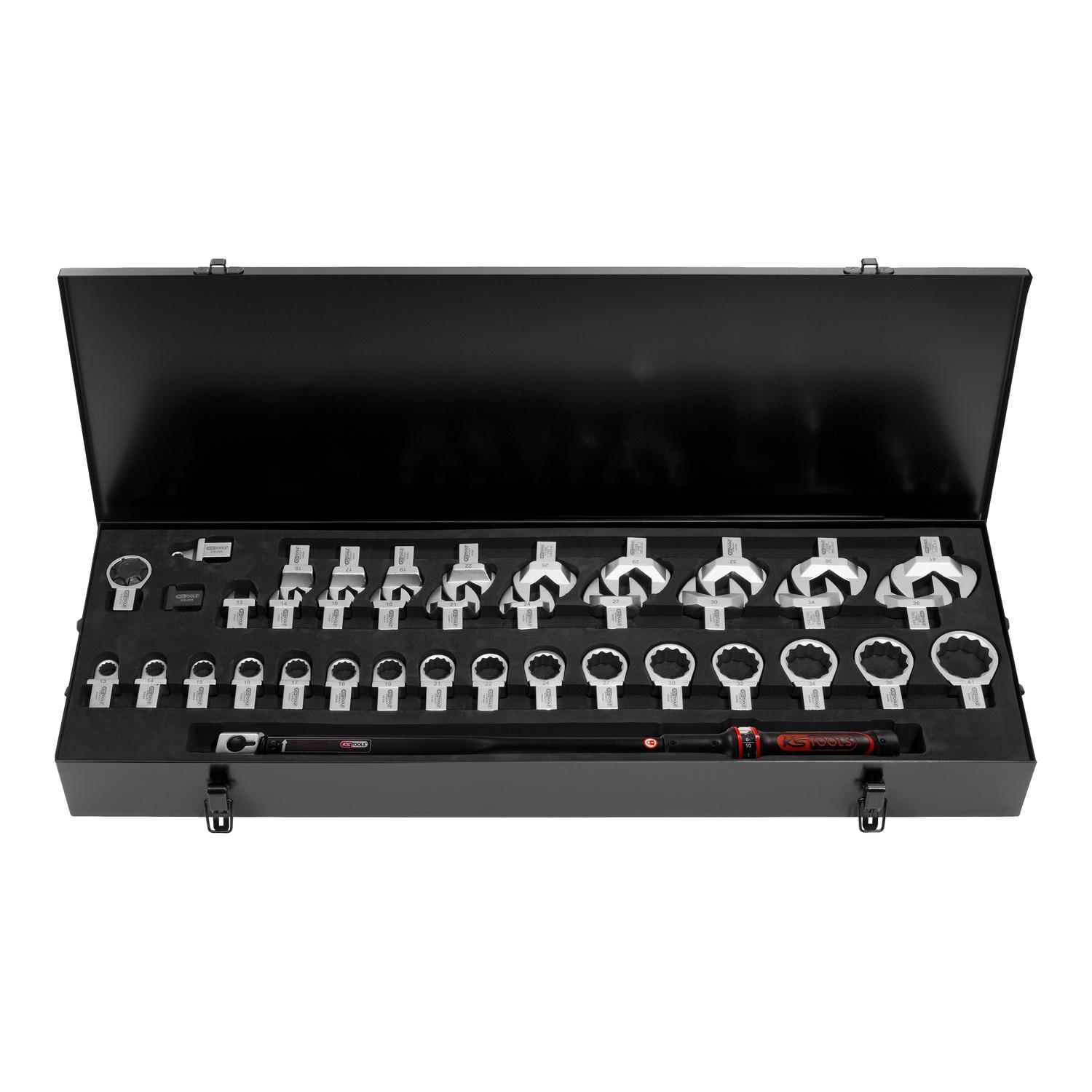 KS Tools 14x18mm ERGOTORQUE®precision Einsteck-Drehmomentschlüssel-Satz 60-320Nm, 39-tlg-1 Foto Produkt Allgemein Steckschlüssel