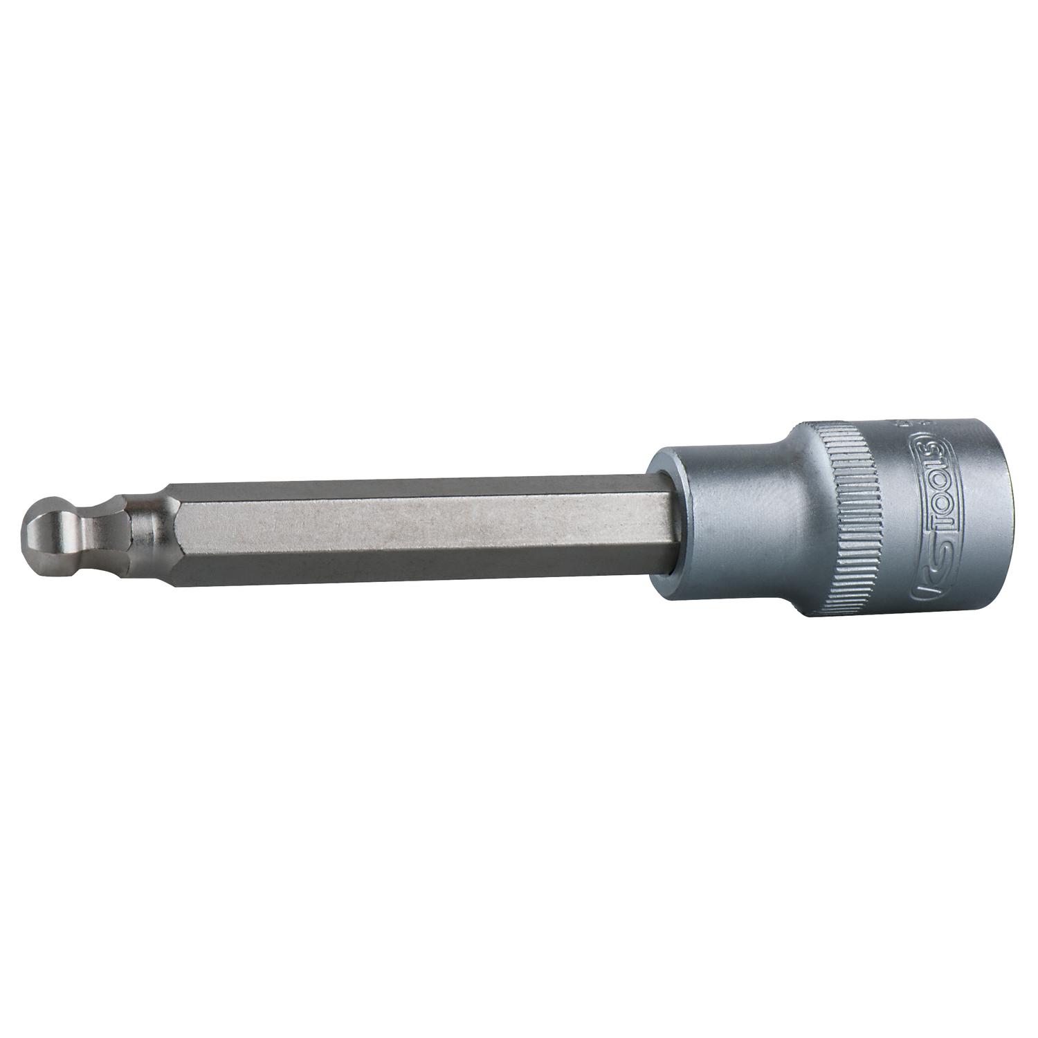 KS Tools 1/2" Bit-Stecknuss Innensechskant mit Kugelkopf, lang, 12 mm, 200 mm-1 Foto Produkt Allgemein Steckschlüssel