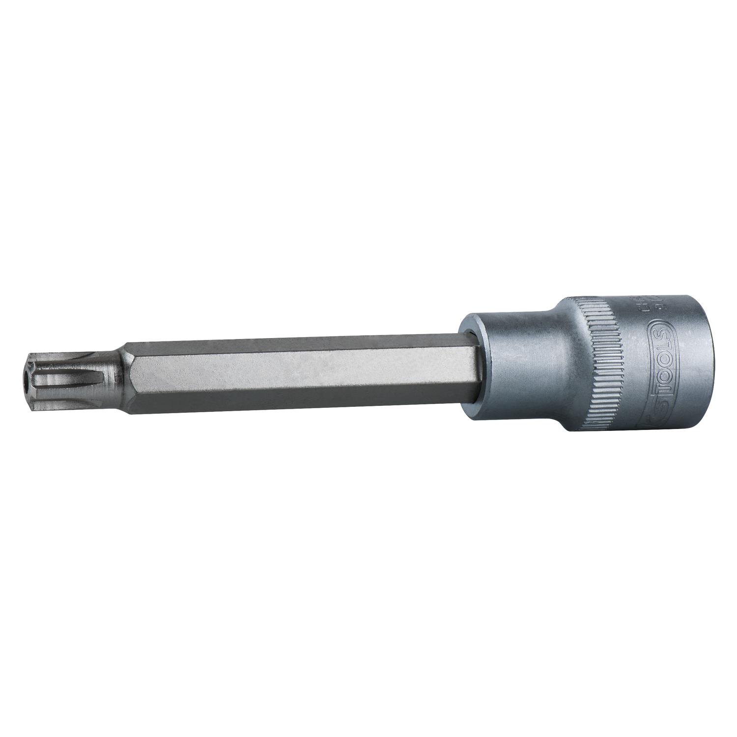KS Tools 1/2" Bit-Stecknuss RIBE mit Stirnlochbohrung, lang, M5-1 Foto Produkt Allgemein Steckschlüssel