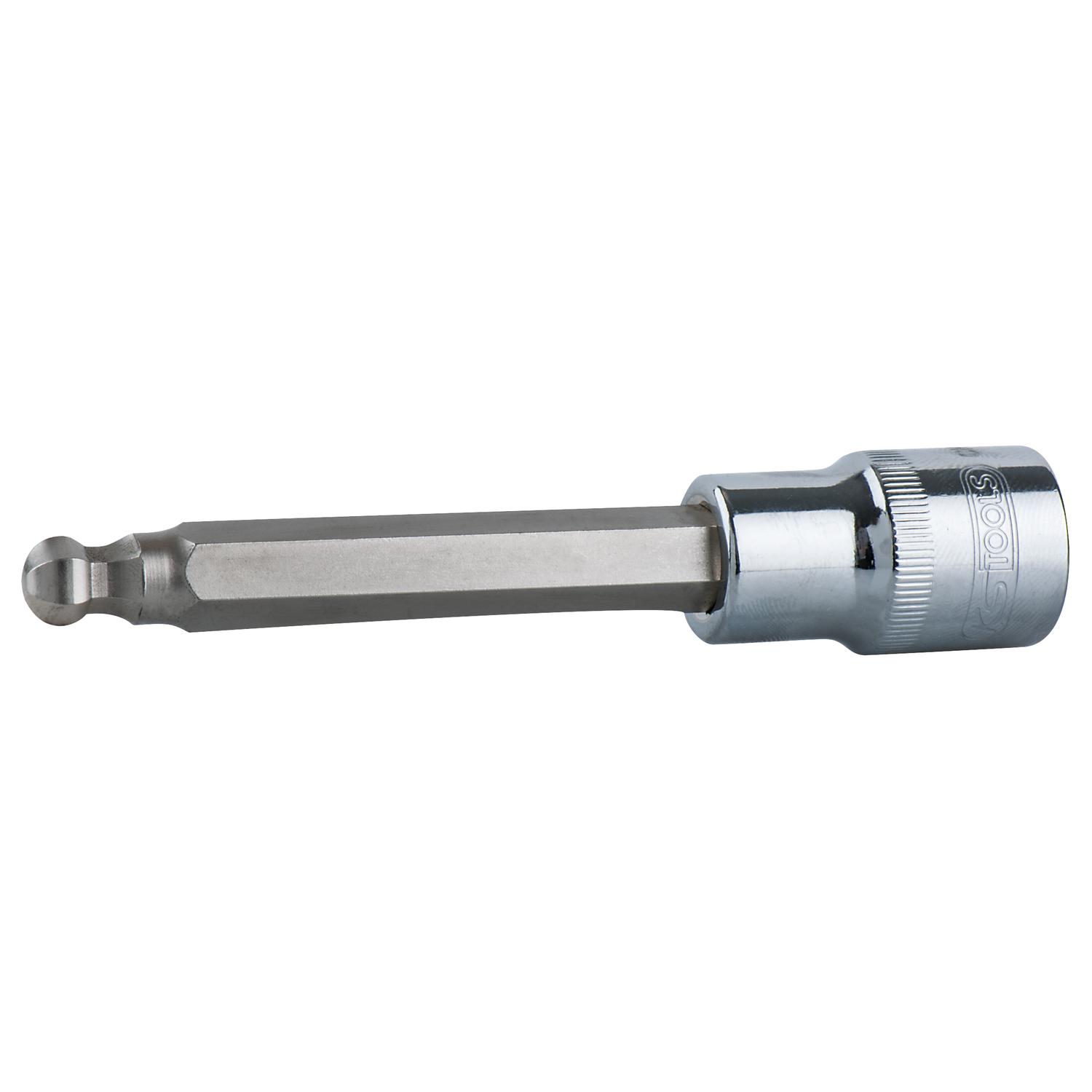 KS Tools 1/2" CHROMEplus Bit-Stecknuss Innensechskant,Kugelkopf,lang,9mm-1 Foto Produkt Allgemein Steckschlüssel