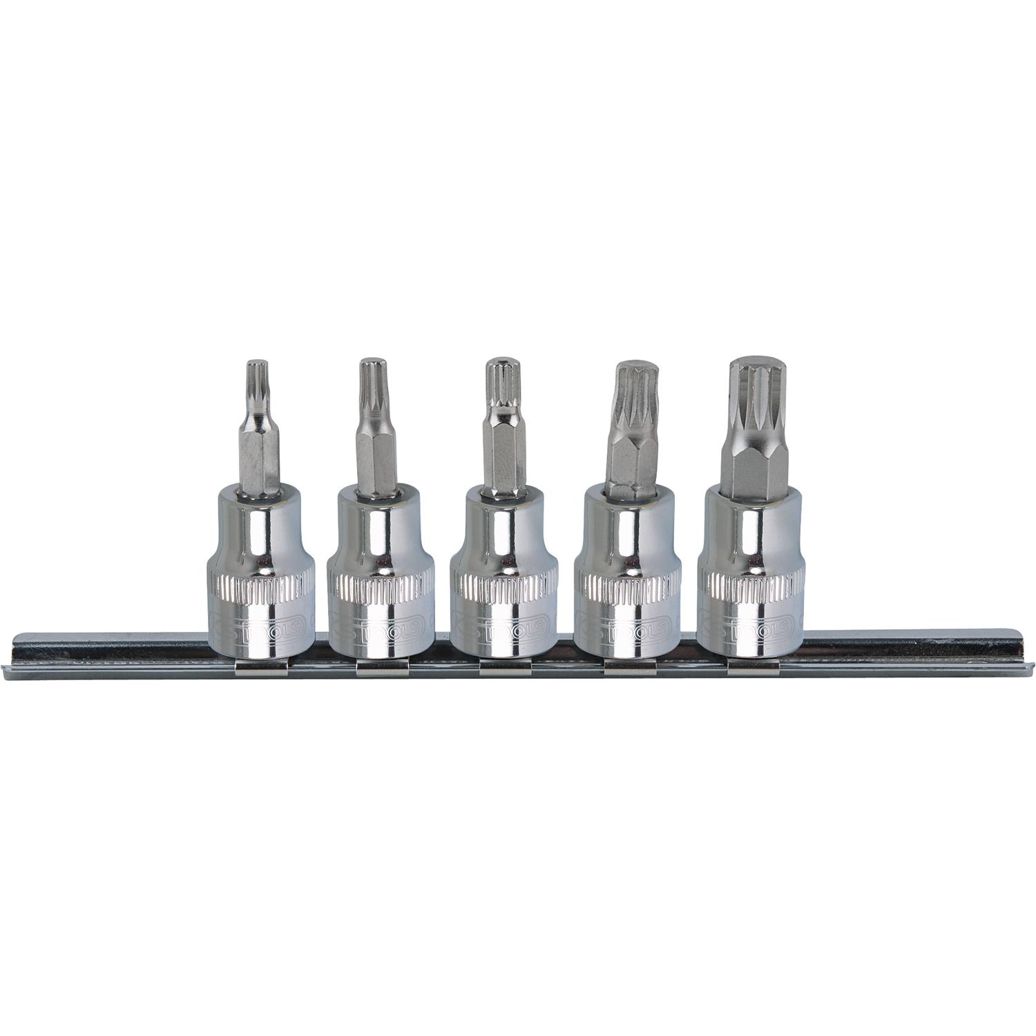 KS Tools 3/8" CHROMEplus Bit-Stecknuss-Satz XZN, 5-tlg M4-M10-1 Foto Produkt Allgemein Steckschlüssel